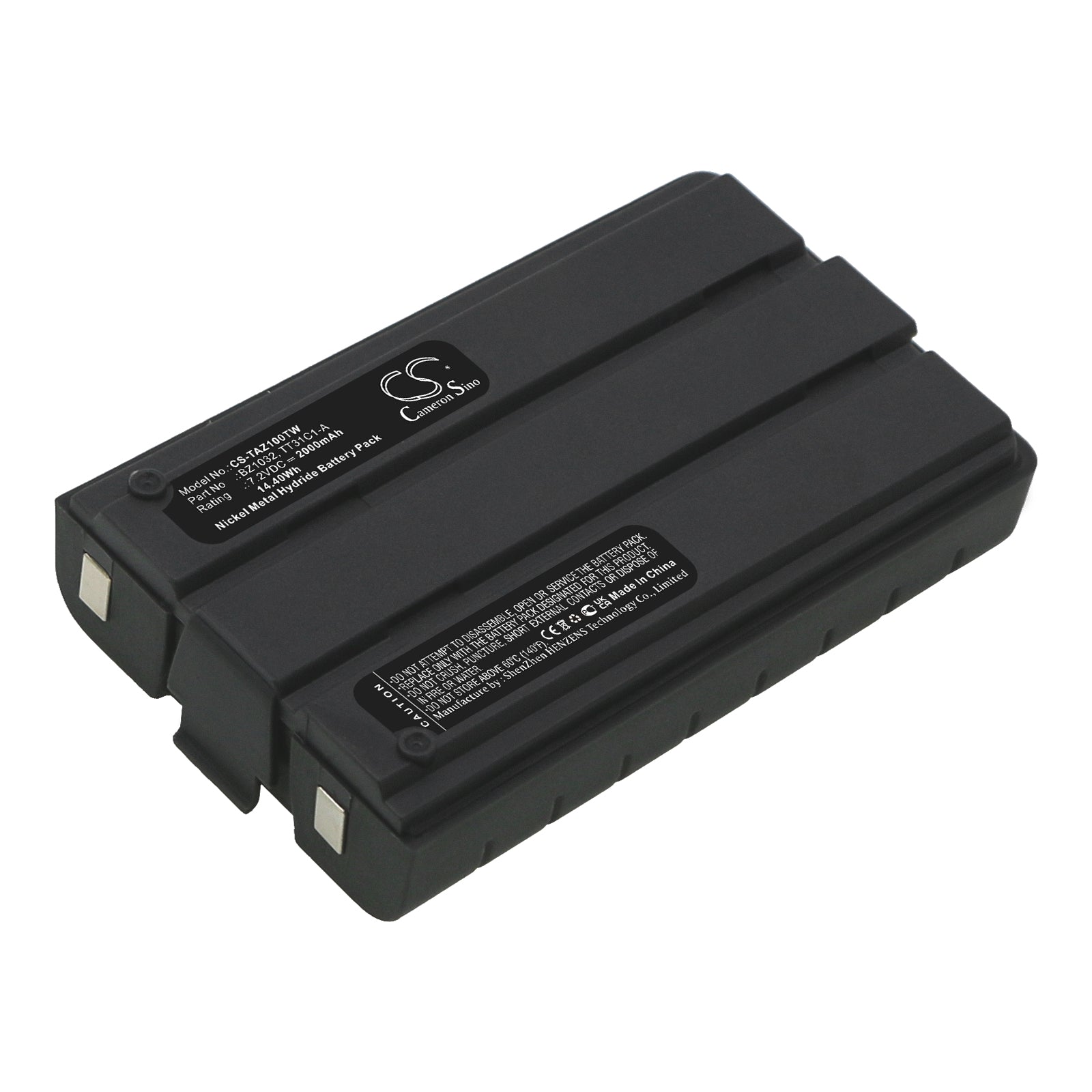 2000mAh 7.2V Replacement Battery for Harris BZ1032, Ma-Com-Ericsson 250 Two-Way Radios - Ni-MH
