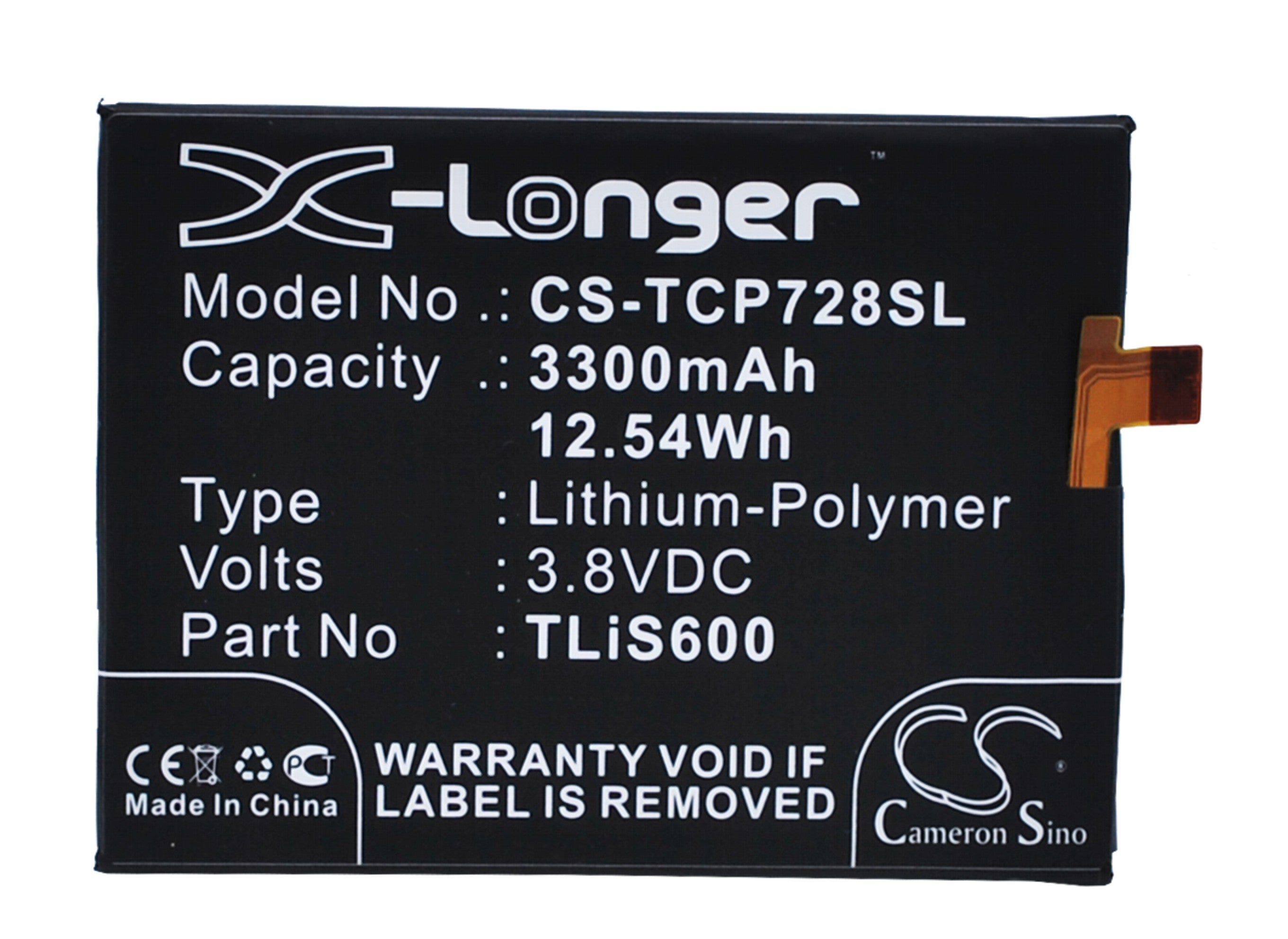 3300mAh Replacement Battery for Alcatel Flash Plus OT-7054/T & UMI Emax - Li-Polymer
