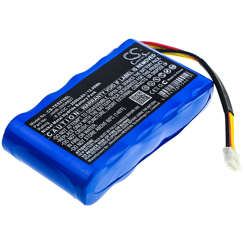 2000mAh Replacement Battery for Testo Flue Gas Analyzers - 6V Ni-MH, HHR-200AB27 Compatible
