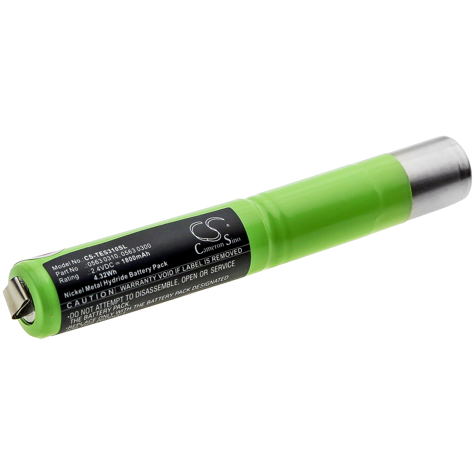 2.4V 1800mAh Ni-MH Replacement Battery for Testo 300 Combustion Analyzers - 0563 0300 Series

