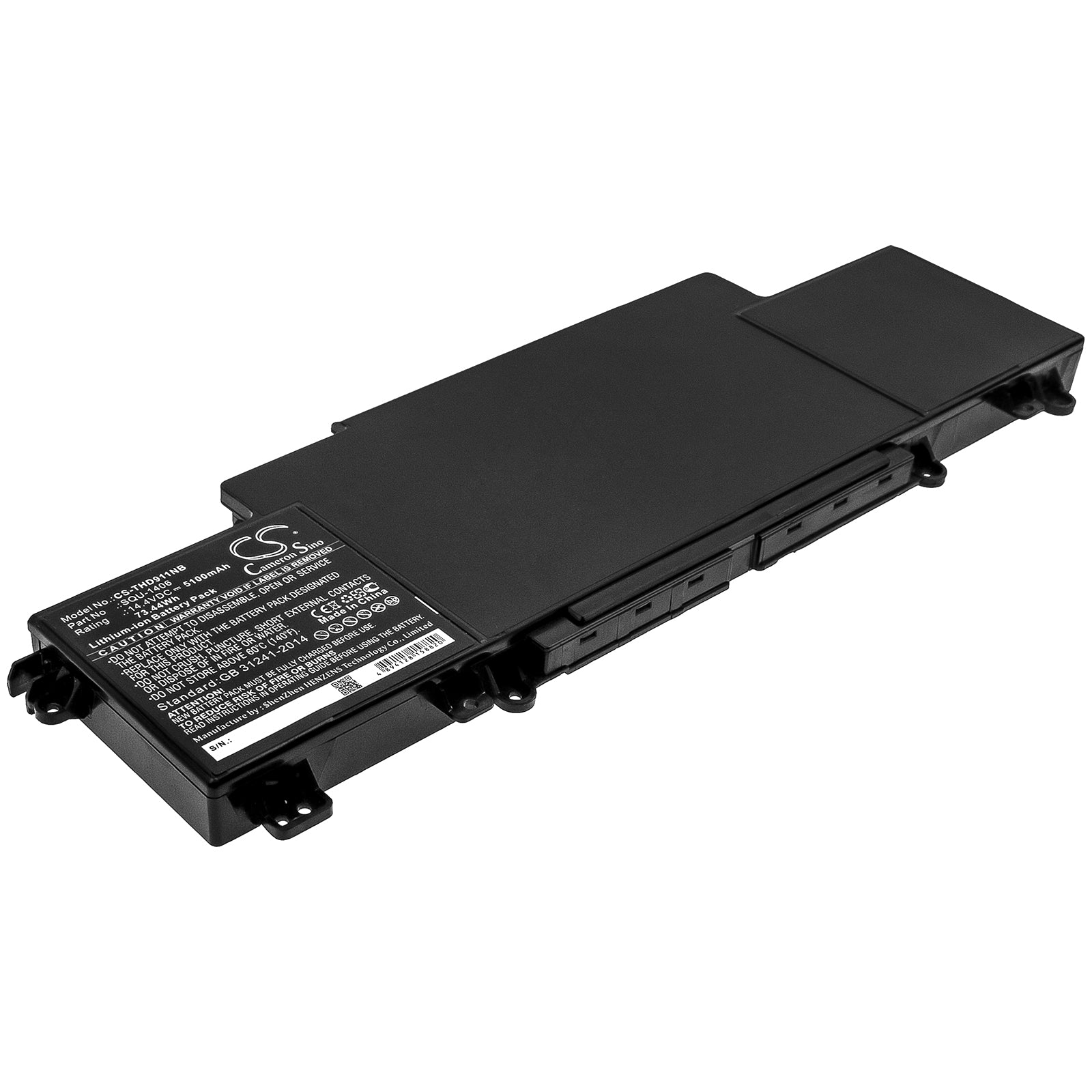 73.44Wh 5100mAh Laptop Battery for Thunderobot 911 Series - 14.4V Li-ion Replacement
