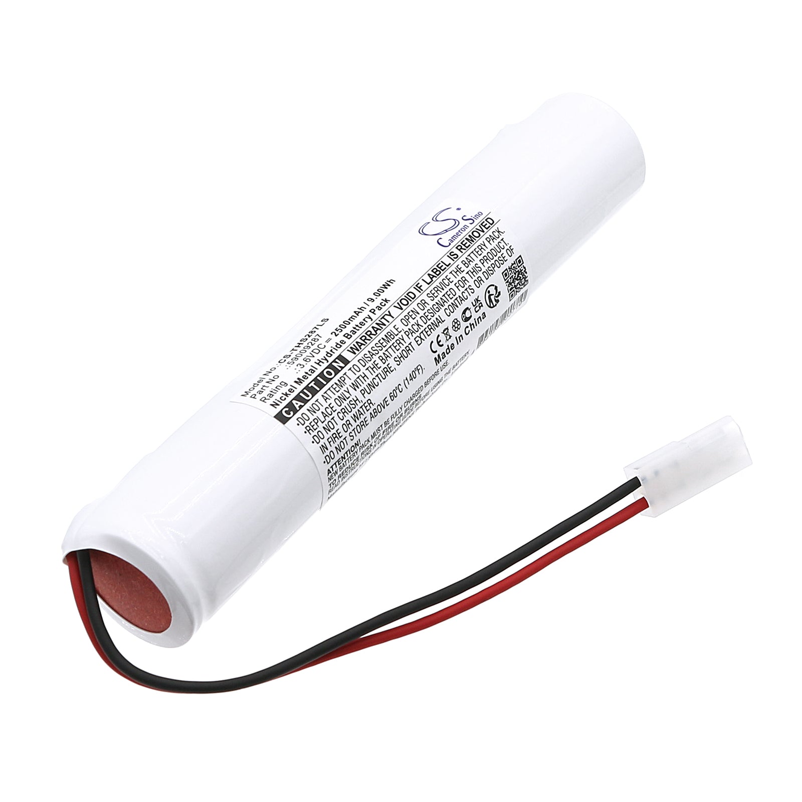 Thorn Voyager Solid E3D Emergency Light Battery - 2500mAh 3.6V Ni-MH Pack (129.5x24.6x22.7mm)
