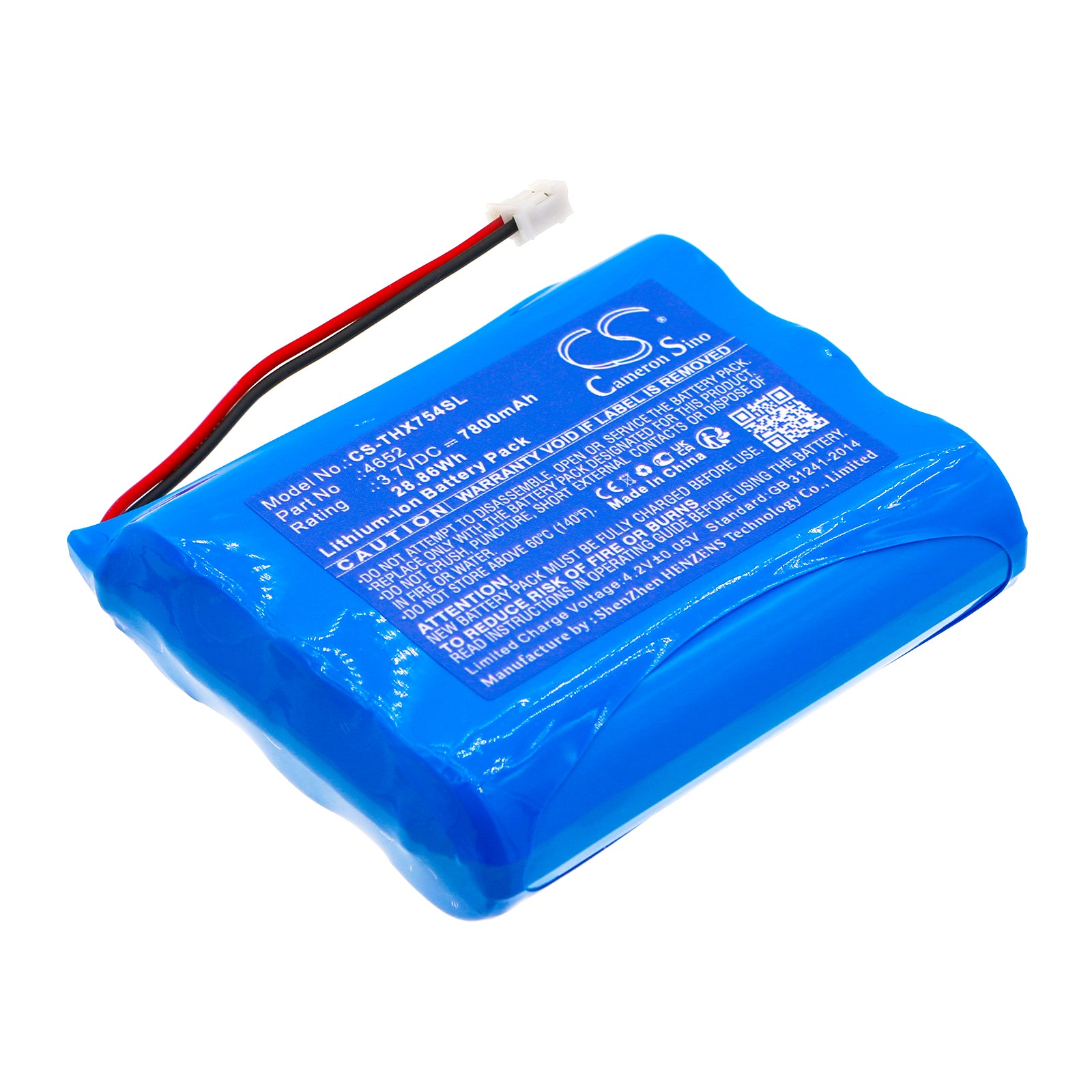 7800mAh Replacement Battery for Technaxx TX-75 & Sender TX-75 Security Camera - 3.7V, 28.86Wh, Extended Life
