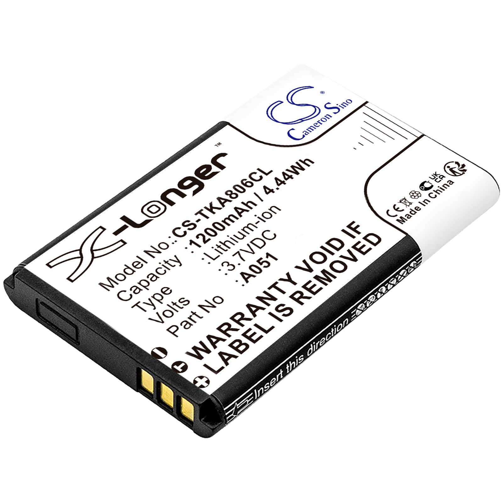 1200mAh Battery for NEC ML440 SV9100 Cordless Phones - RTX CT8010, Poly Rove 30/40 & Toshiba IP4100 - 3.7V Li-ion Replacement
