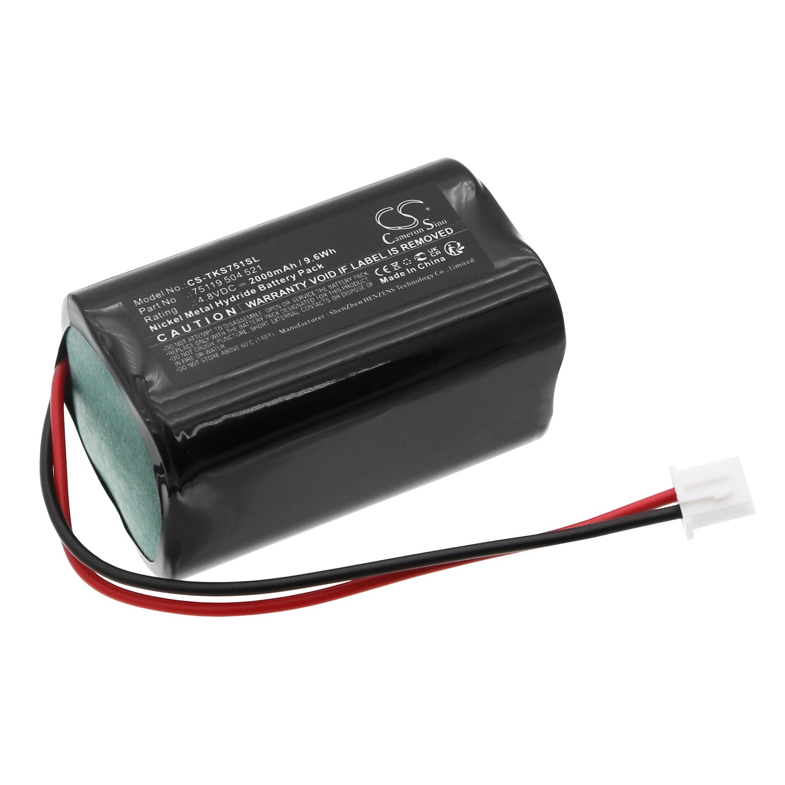 Techkon SpectroDens SpectroPlate Replacement Battery - NiMH 2000mAh, 4.8V, Densitometer Power, Fits 75119 504 521
