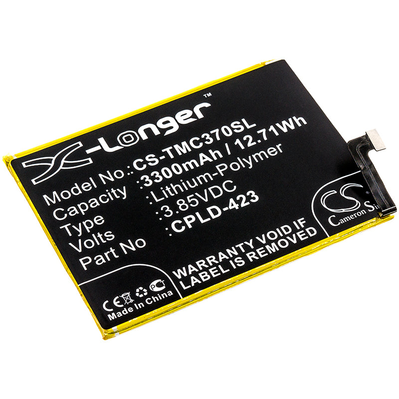 3300mAh Replacement Battery for T-Mobile Revvl Plus (C3701A) - 3.85V Li-Polymer Cellphone Battery 
