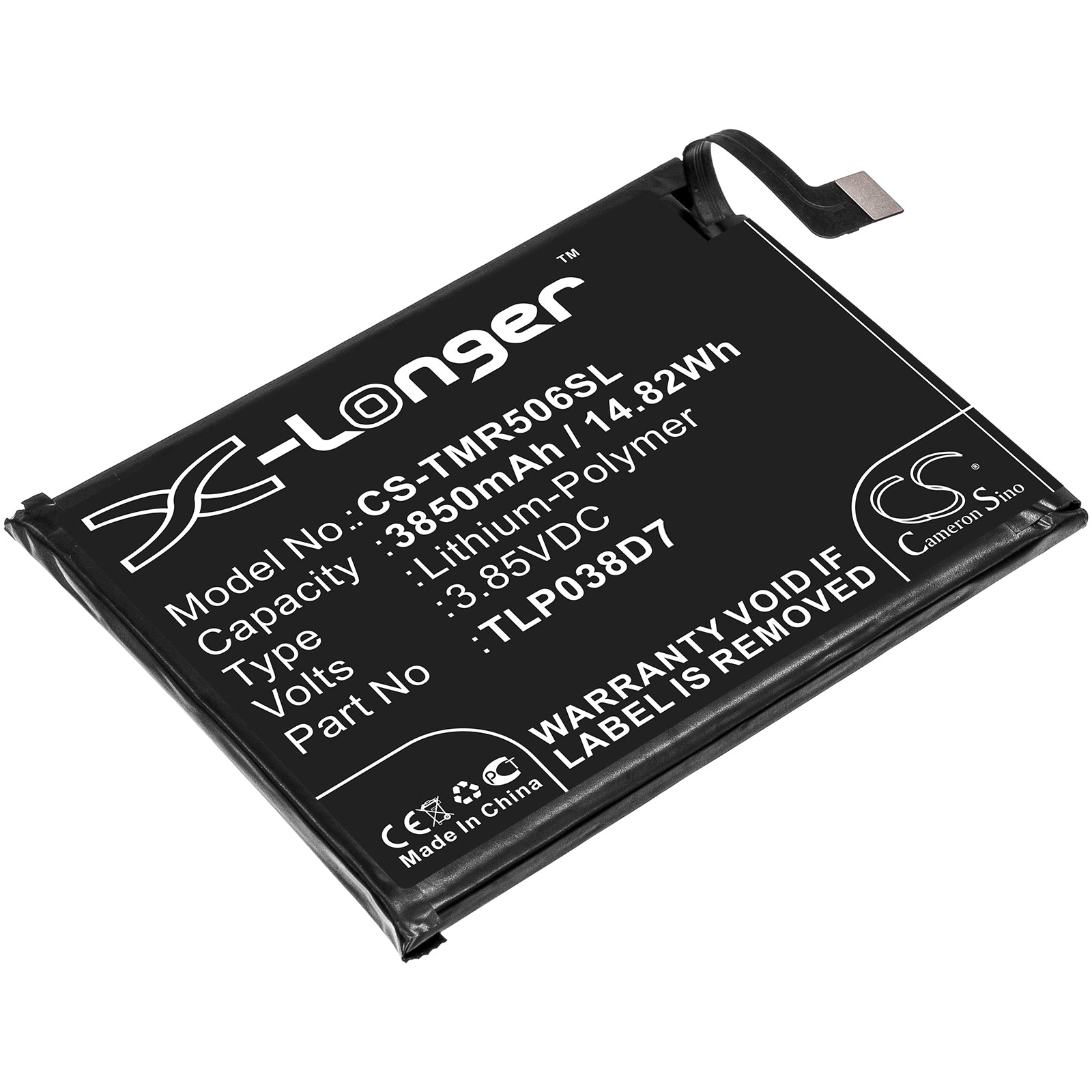 3850mAh Replacement Battery for Alcatel 3L 2020, Revvl 4 Plus, TCL 10 SE - 3.85V Li-Polymer
