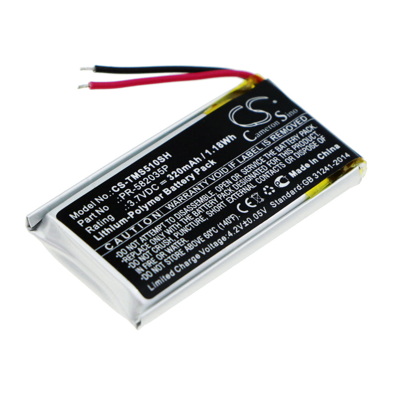 320mAh Replacement Battery for TomTom Spark 510 GPS Smartwatch - 3.7V Li-Polymer - PR-582035P
