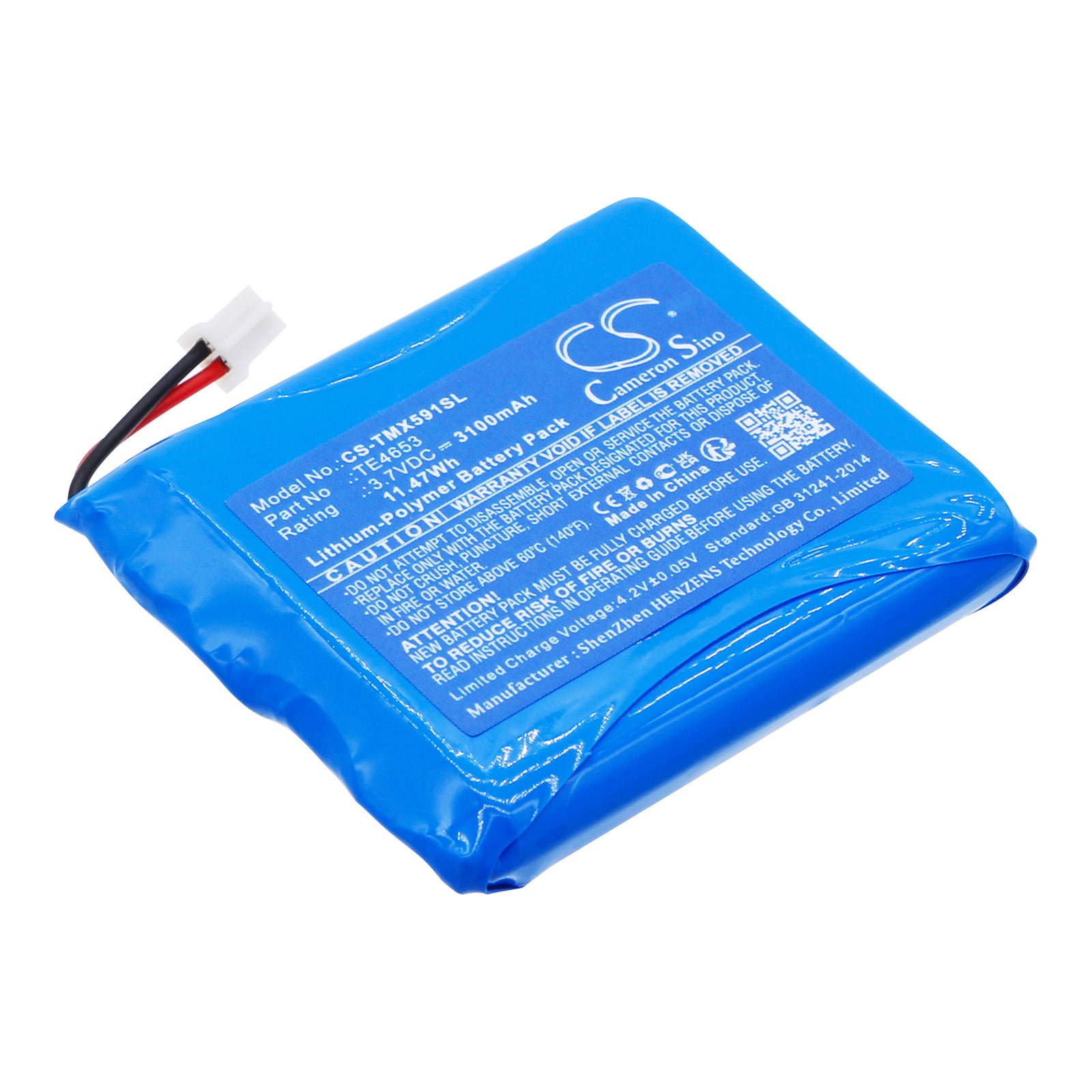 Technaxx TX-59+ Monitor & X-59+ Camera Replacement Battery - 3.7V 3100mAh Li-Polymer Power
