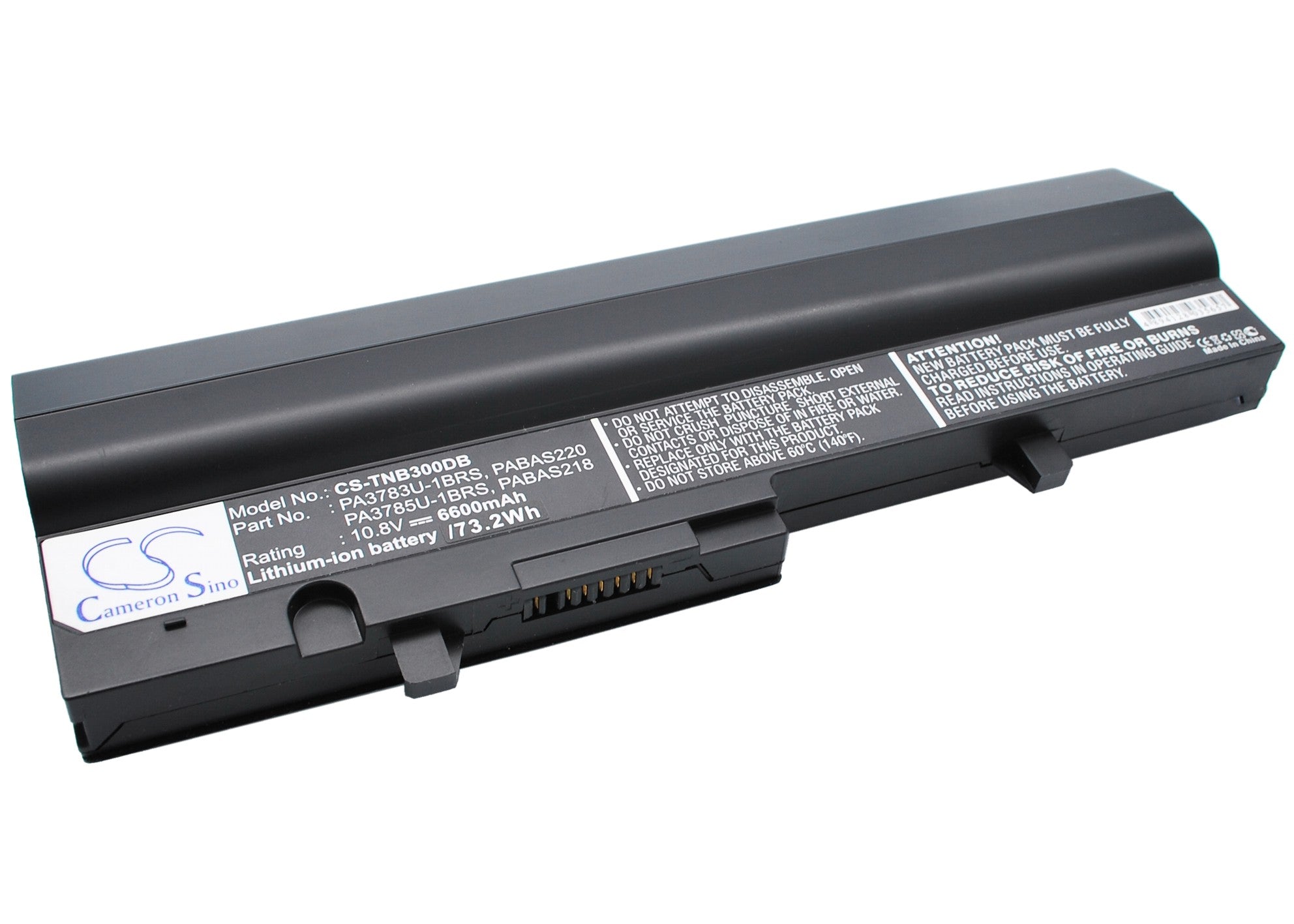 6600mAh Extended Life Laptop Battery for Toshiba Satellite NB305 - 10.8V Li-ion Replacement Notebook Battery
