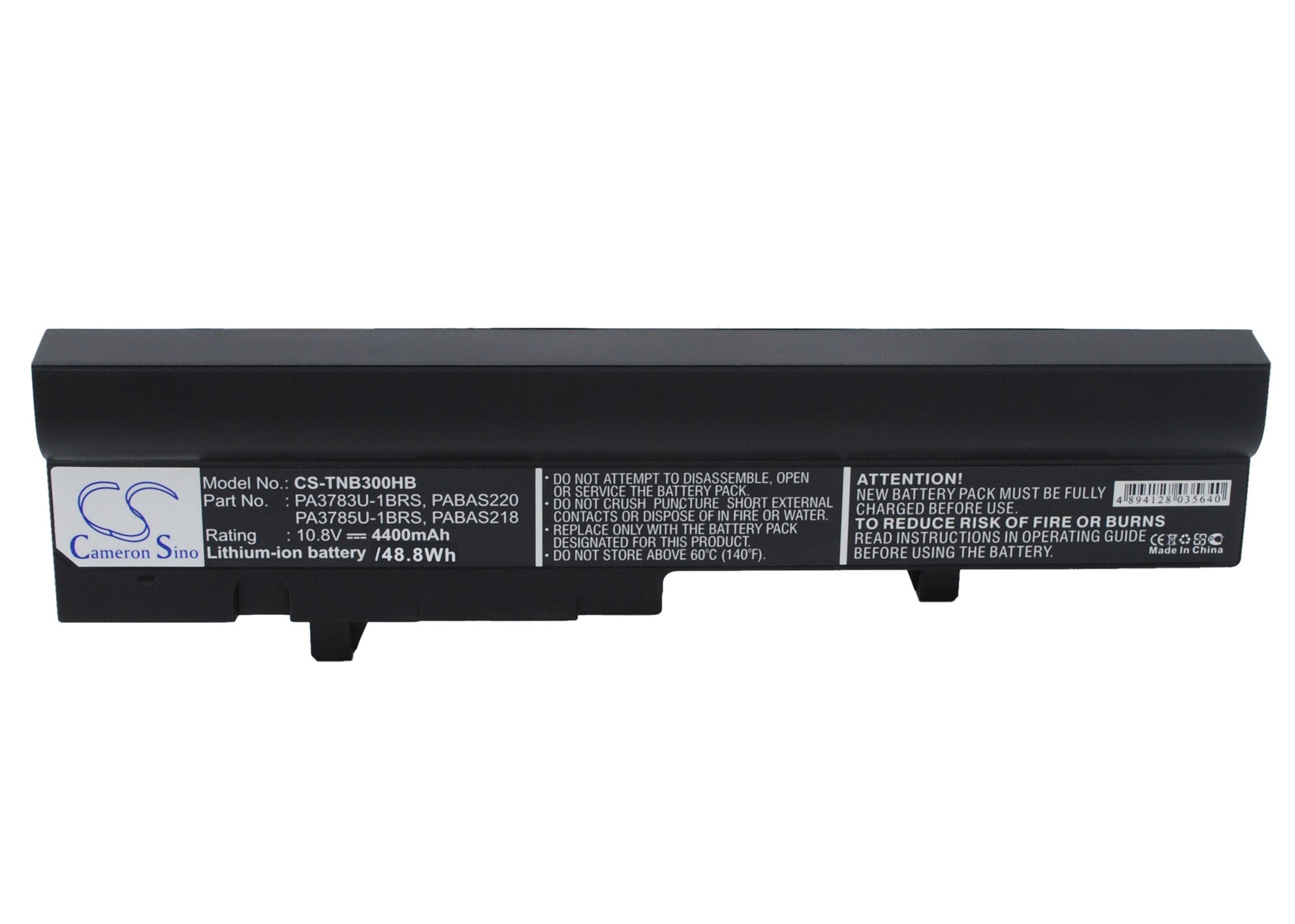 4400mAh Laptop Battery for Toshiba Satellite NB305: 10.8V Li-ion, High Capacity Replacement
