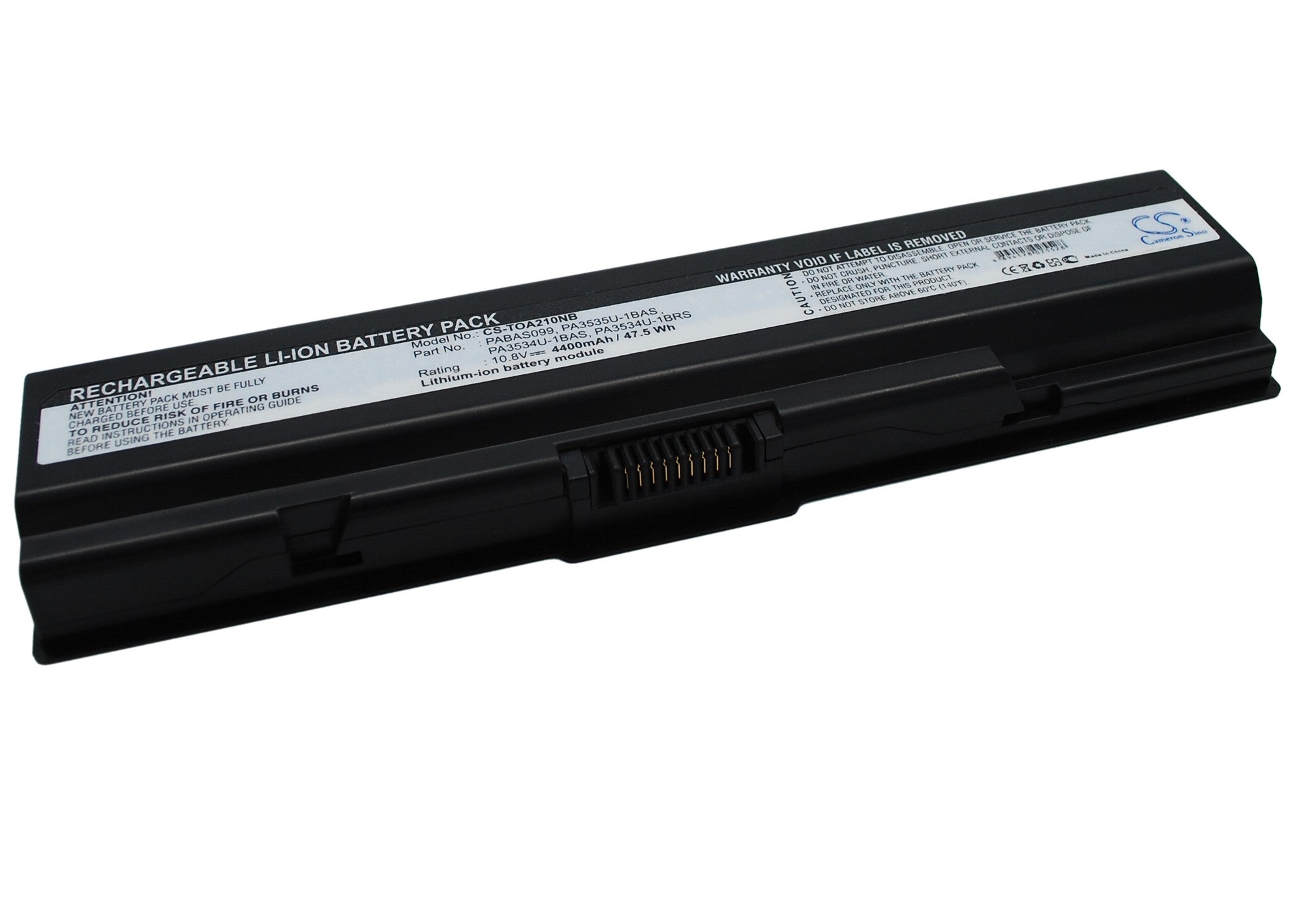 4400mAh Laptop Battery for Toshiba Satellite/Pro L300 A300 A200, Dynabook AX/TX - 10.8V Li-ion Replacement
