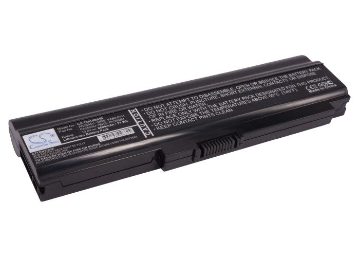 6600mAh Laptop Battery for Toshiba Dynabook CX & Satellite U300 Series - 10.8V Li-ion