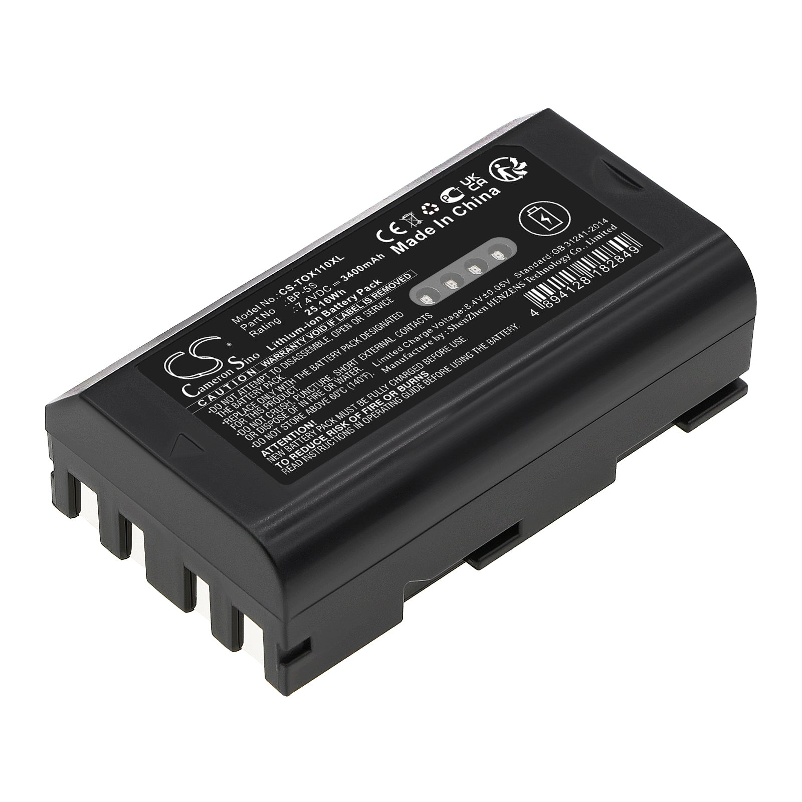 7.4V 3400mAh Li-ion Replacement Battery for Leica CS07, South X11 & Topcon BP-5S Data Collectors
