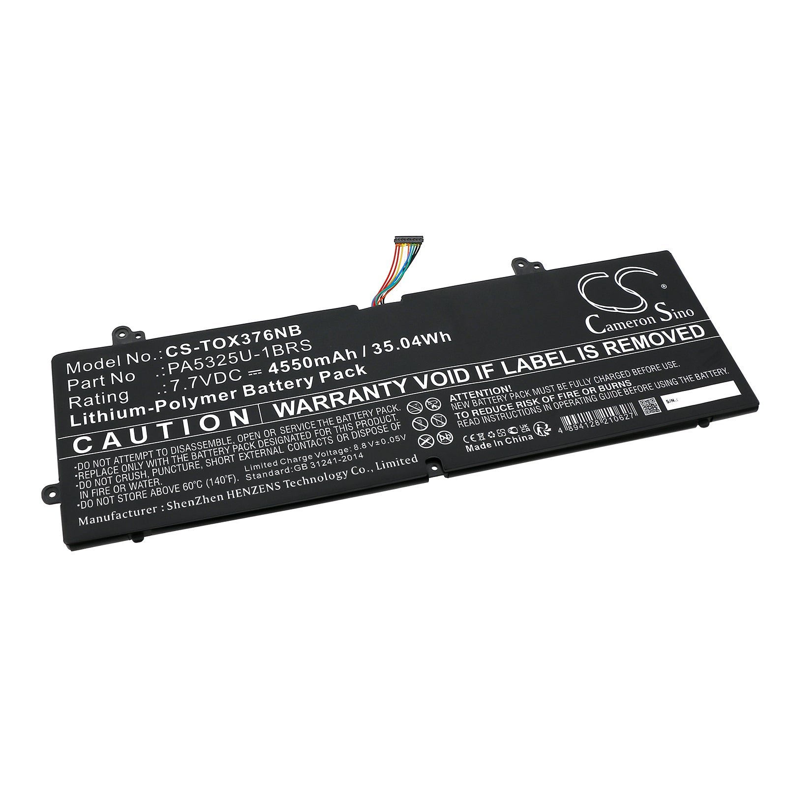Toshiba Portege X30 Laptop Battery: PA5325U-1BRS, 35.04Wh, 7.7V Li-Polymer - Replacement for X30-E Series
