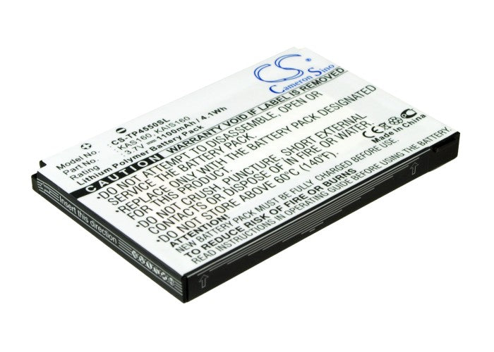 1100mAh Li-Polymer Replacement Battery for AT&T Tilt 8925, HTC TyTN II, Vodafone v1615 (3.7V, 4.1Wh)
