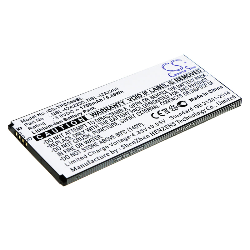1700mAh Replacement Battery for Neffos C5/C5 LTE Dual SIM TP701A & TP-Link - 3.8V Li-ion Cell Phone Battery
