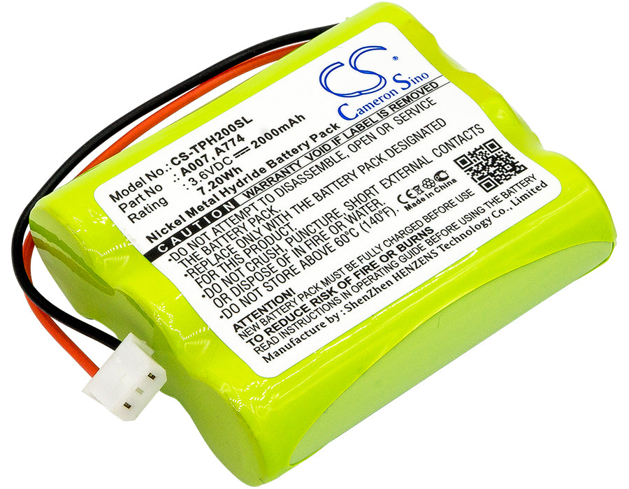 TPI Gas Leak Detector Battery Pack - HXG-2D, 712, 709R, 714, 716 Series - 3.6V 2000mAh Ni-MH Replacement Battery
