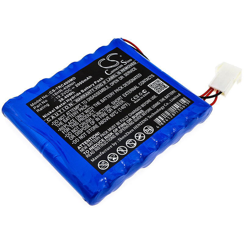 2000mAh Ni-MH Battery for Trismed Cardipia 400, 400H, 406NH/RH/RSH Medical Devices - 19.2V, 38.40Wh Replacement
