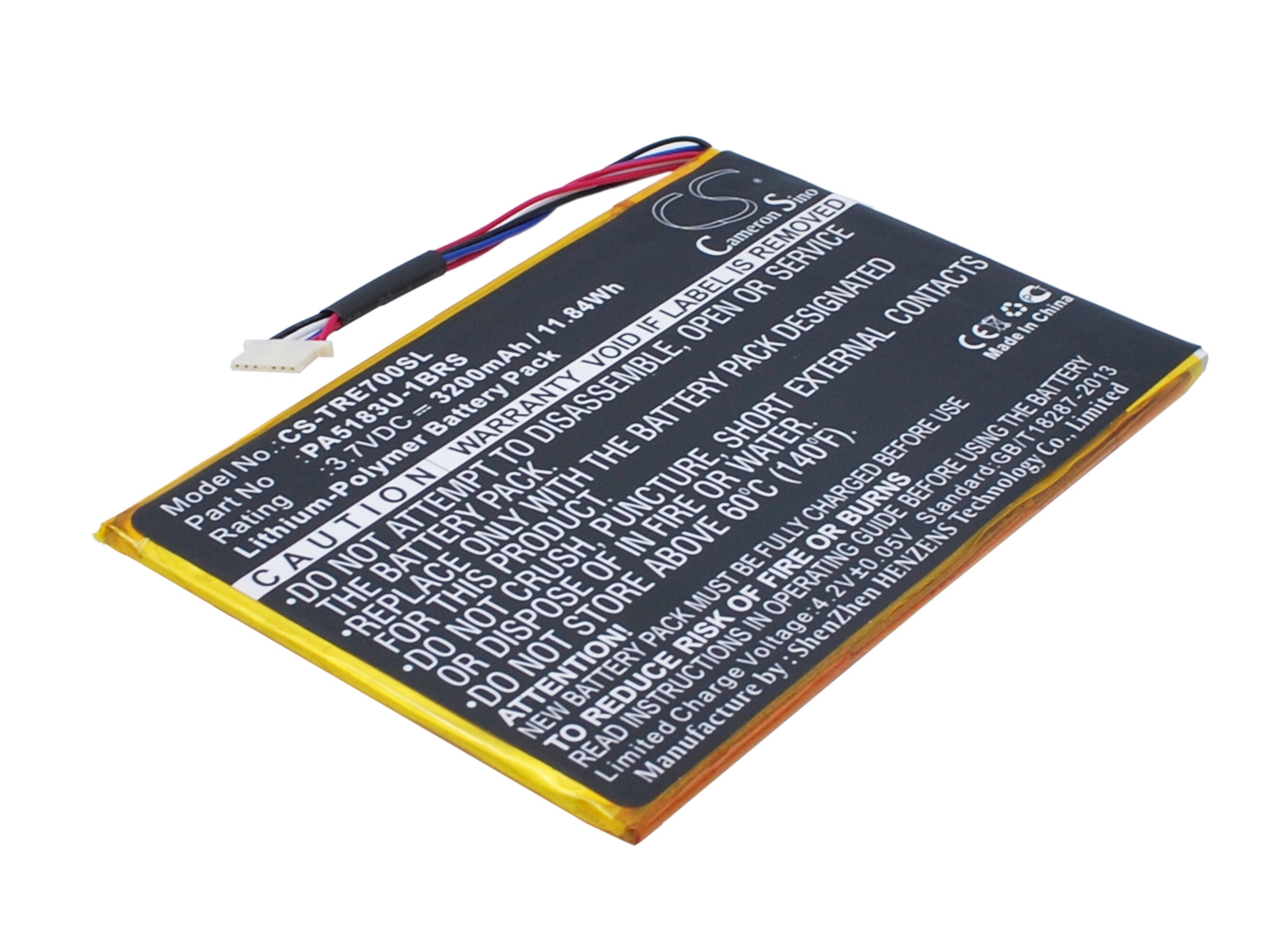 3200mAh Replacement Battery for Toshiba Excite Go Mini 7" Tablet AT7-C8 AT7-B AT7-C - 3.7V Li-Polymer
