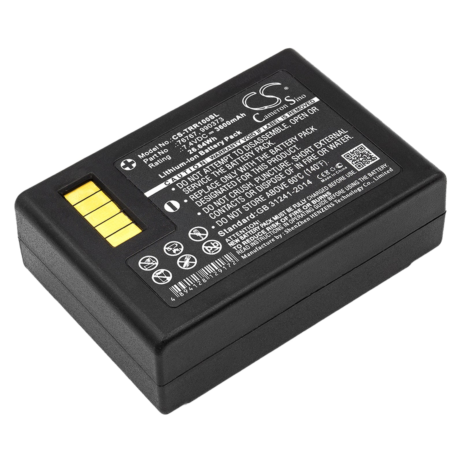 3600mAh Replacement Battery for Trimble R10, V10, R10 GNSS Survey Equipment - 7.4V, 26.64Wh Li-ion
