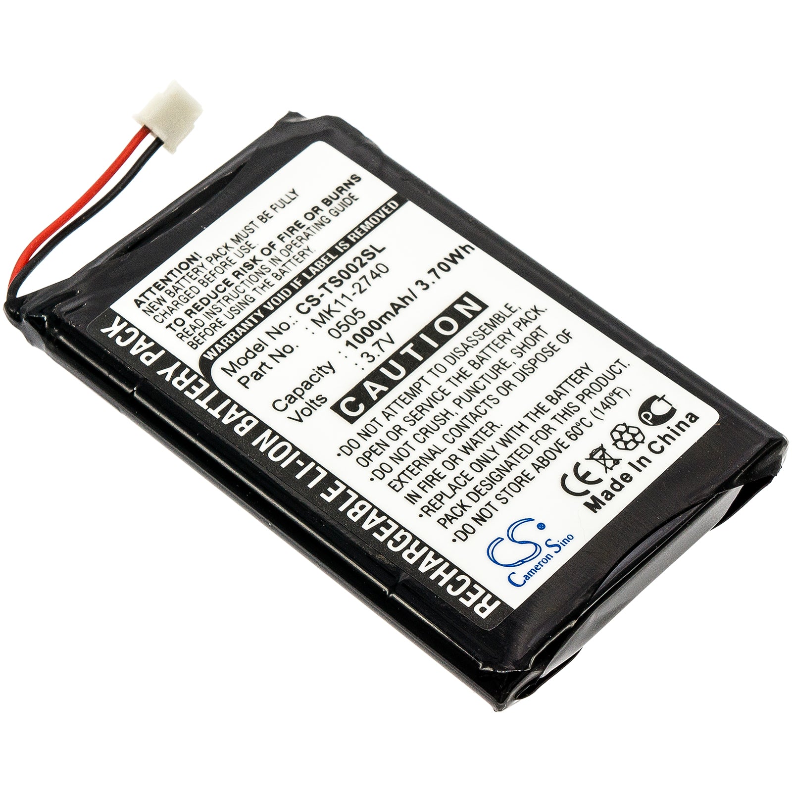 1000mAh Battery for Toshiba Gigabeat MEGF10 MEGF20 MEGF40 MEGF60 Media Player - 3.7V Li-ion Replacement
