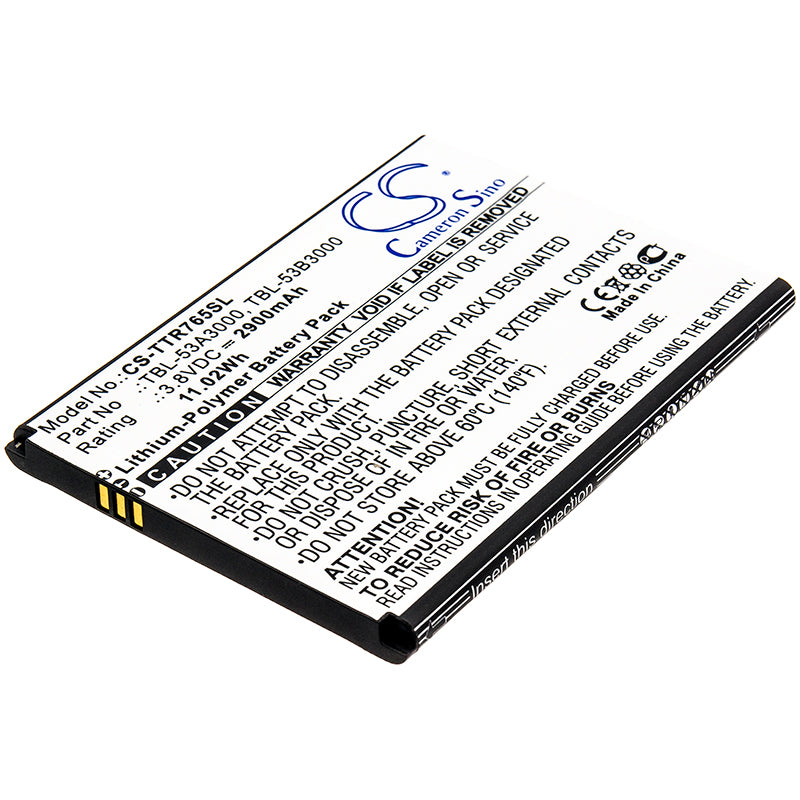 2900mAh Replacement Battery for TP-Link M7650 Hotspot, TBL-53B3000/TBL-53A3000 - 3.8V Li-Polymer
