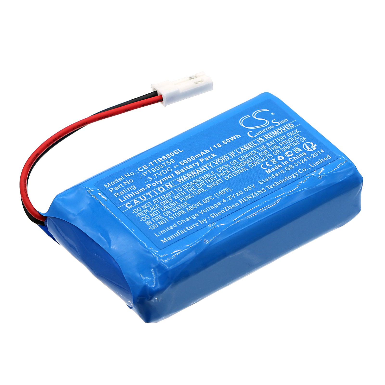 5000mAh Replacement Battery for Triplett 8060 CamView Elite Video Test Monitor, 3.7V, 18.5Wh, Diagnostic Tool Power
