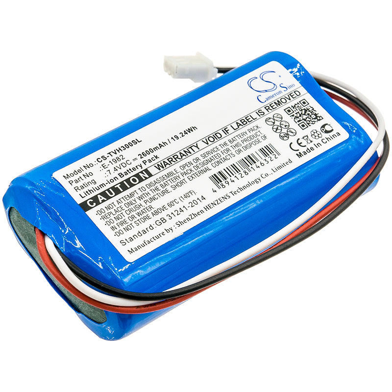 2600mAh Battery for Televes H30FLEX Signal Meter, 7.4V Li-ion Replacement (E-1982)

