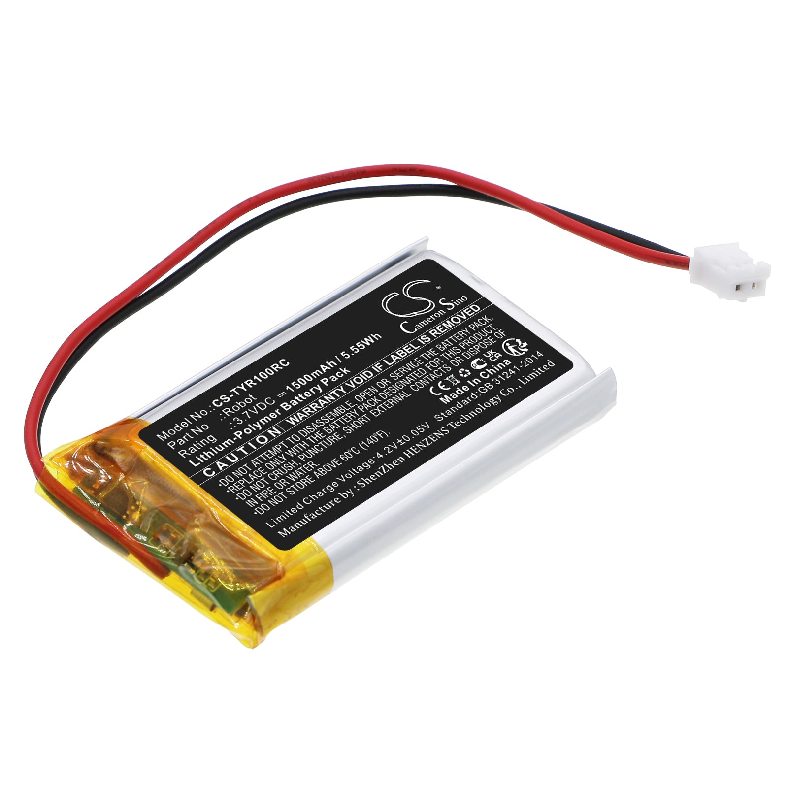 Thymio Robot Battery: 1500mAh 3.7V LiPo - Enhanced Replacement Power for Educational Robotics & STEM Projects
