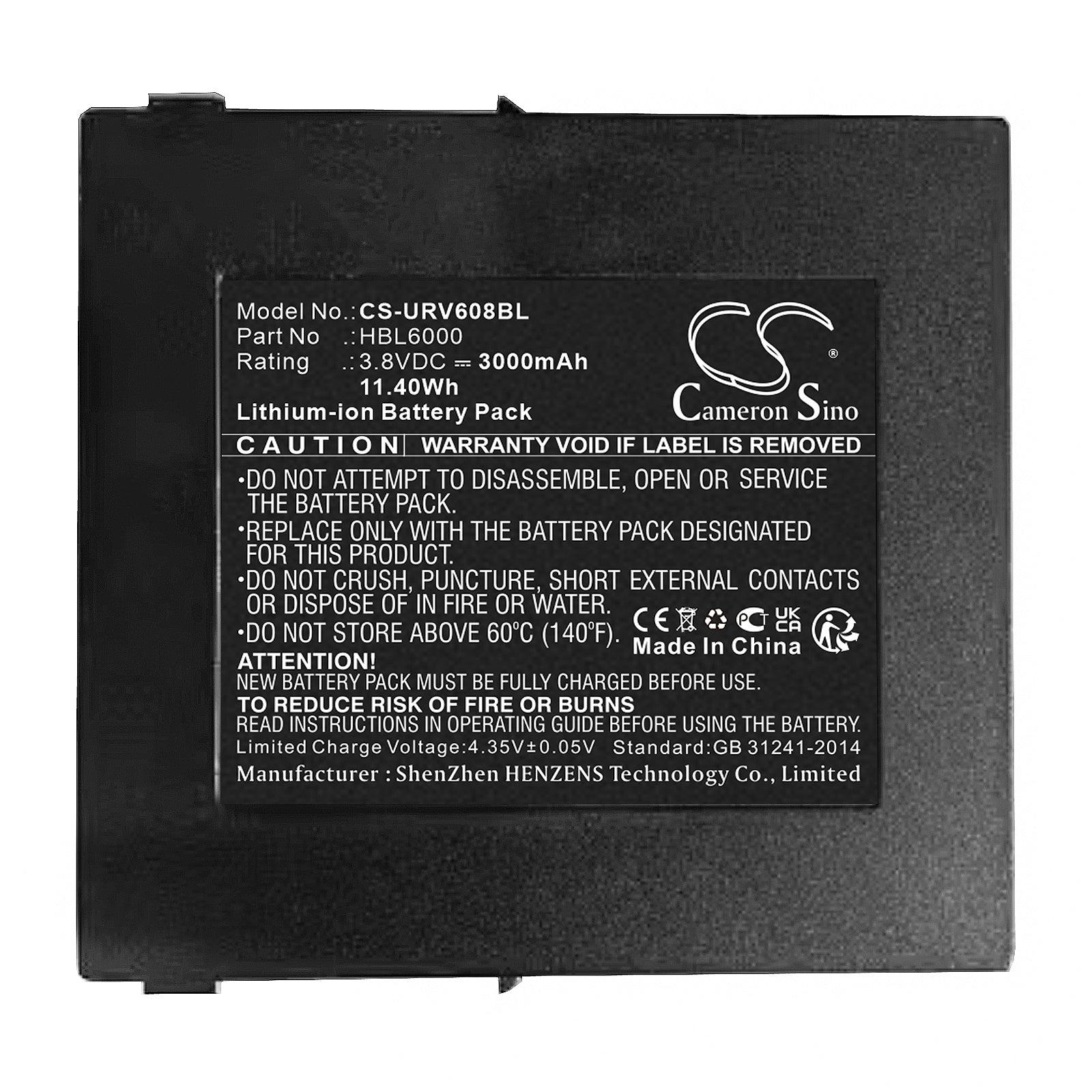 Urovo i6080 Barcode Scanner Battery - 3000mAh, 3.8V Li-ion Replacement, HBL6000 Compatible

