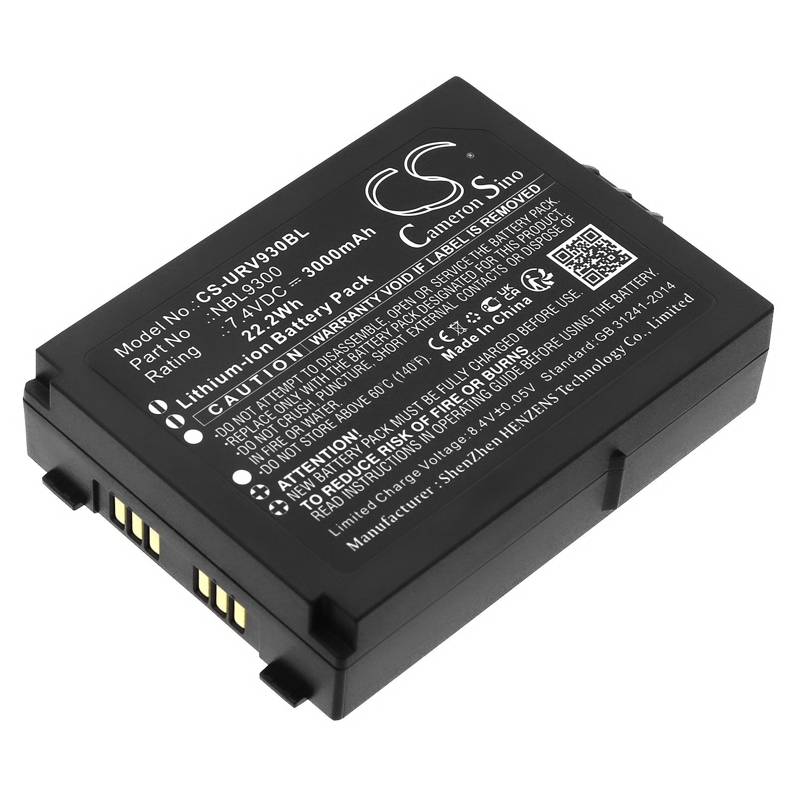 Urovo NBL9300 Replacement Battery - 3000mAh 7.4V Li-ion for Urovo Barcode Scanners
