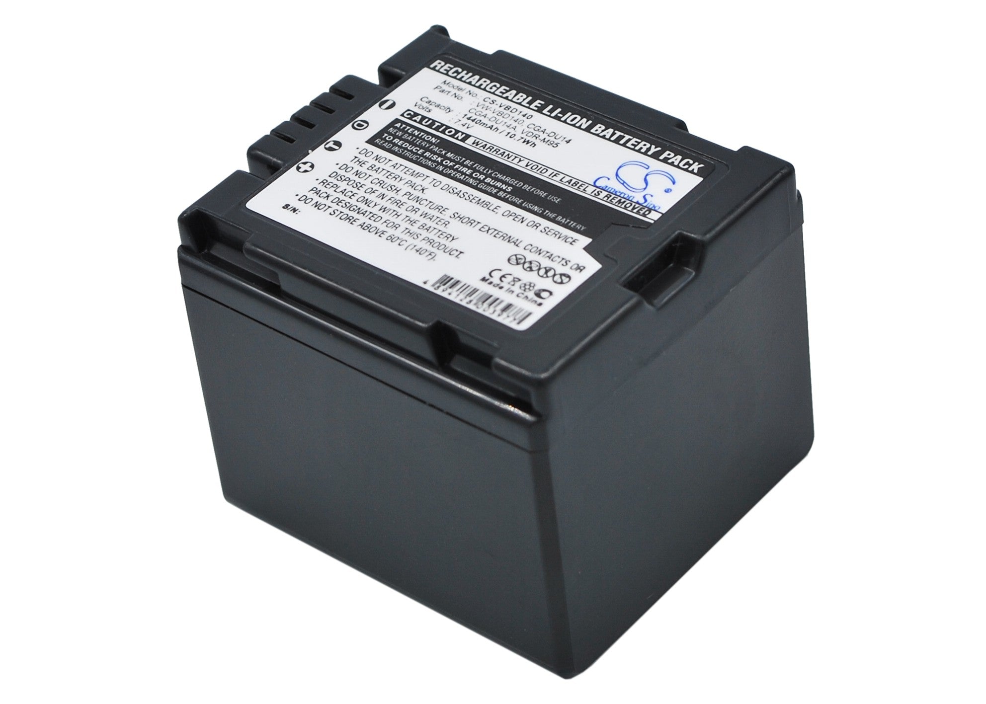 High-Capacity 1440mAh Replacement Battery for HITACHI & Panasonic Camcorders - 7.4V Li-ion, Multiple Compatible Models
