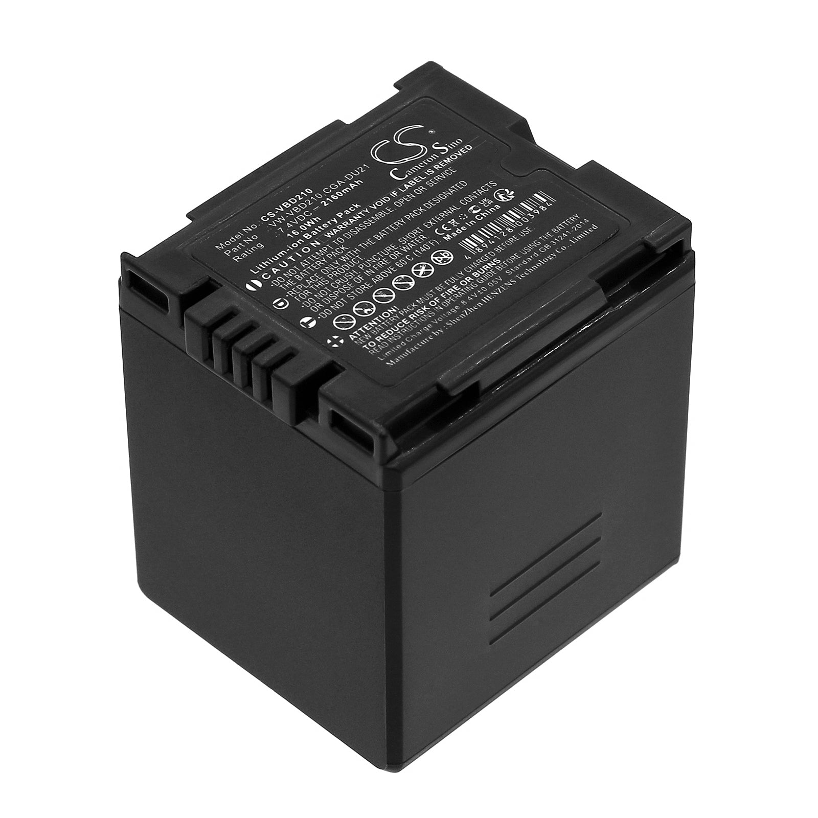 2160mAh Li-ion Battery for HITACHI Panasonic Camcorders: DZ NV PV SDR VDR Series, 7.4V Replacement
