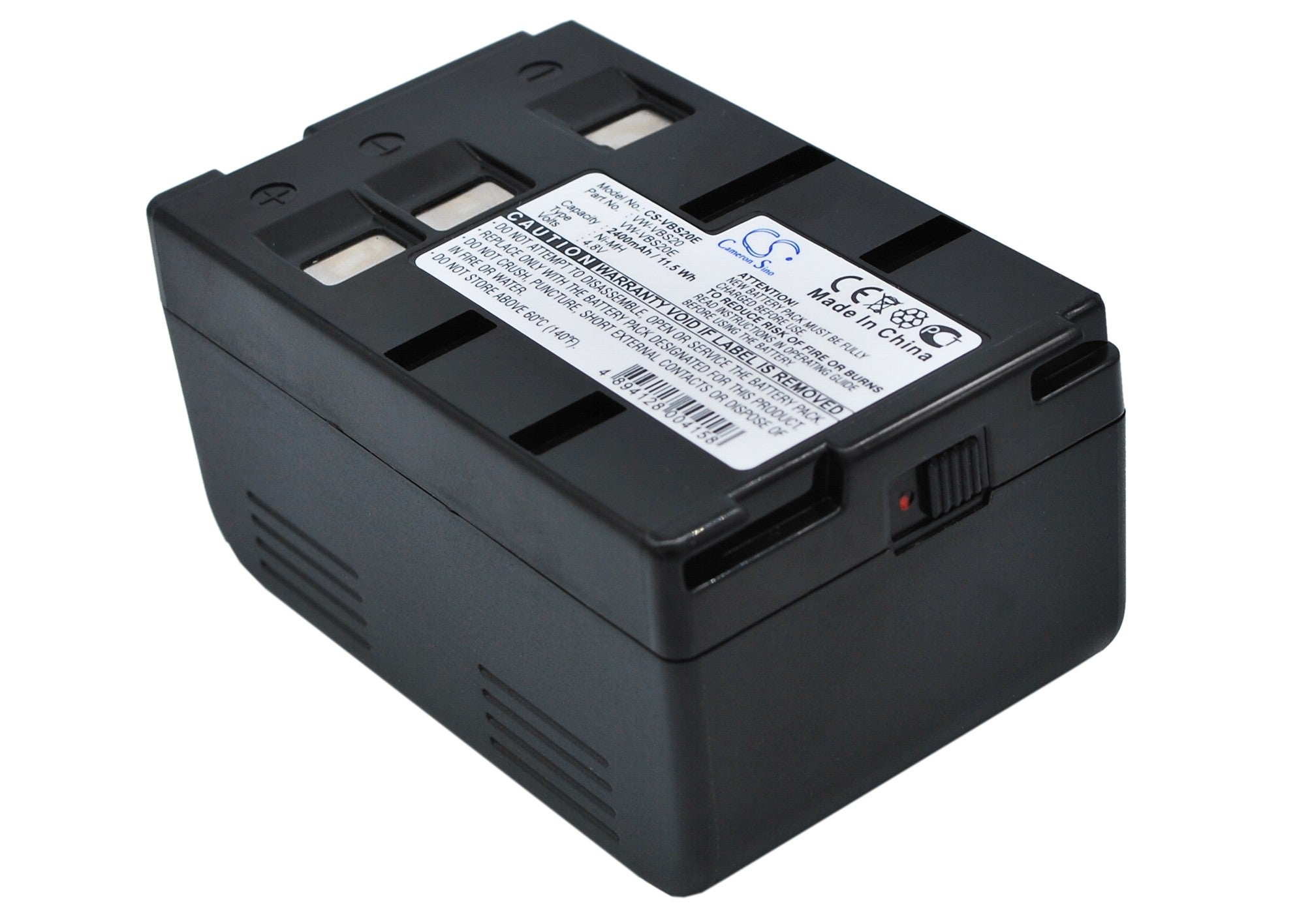 2400mAh Battery for Blaupunkt SCR-250 & Panasonic NV Cameras (4.8V 11.52Wh Ni-MH Replacement)
