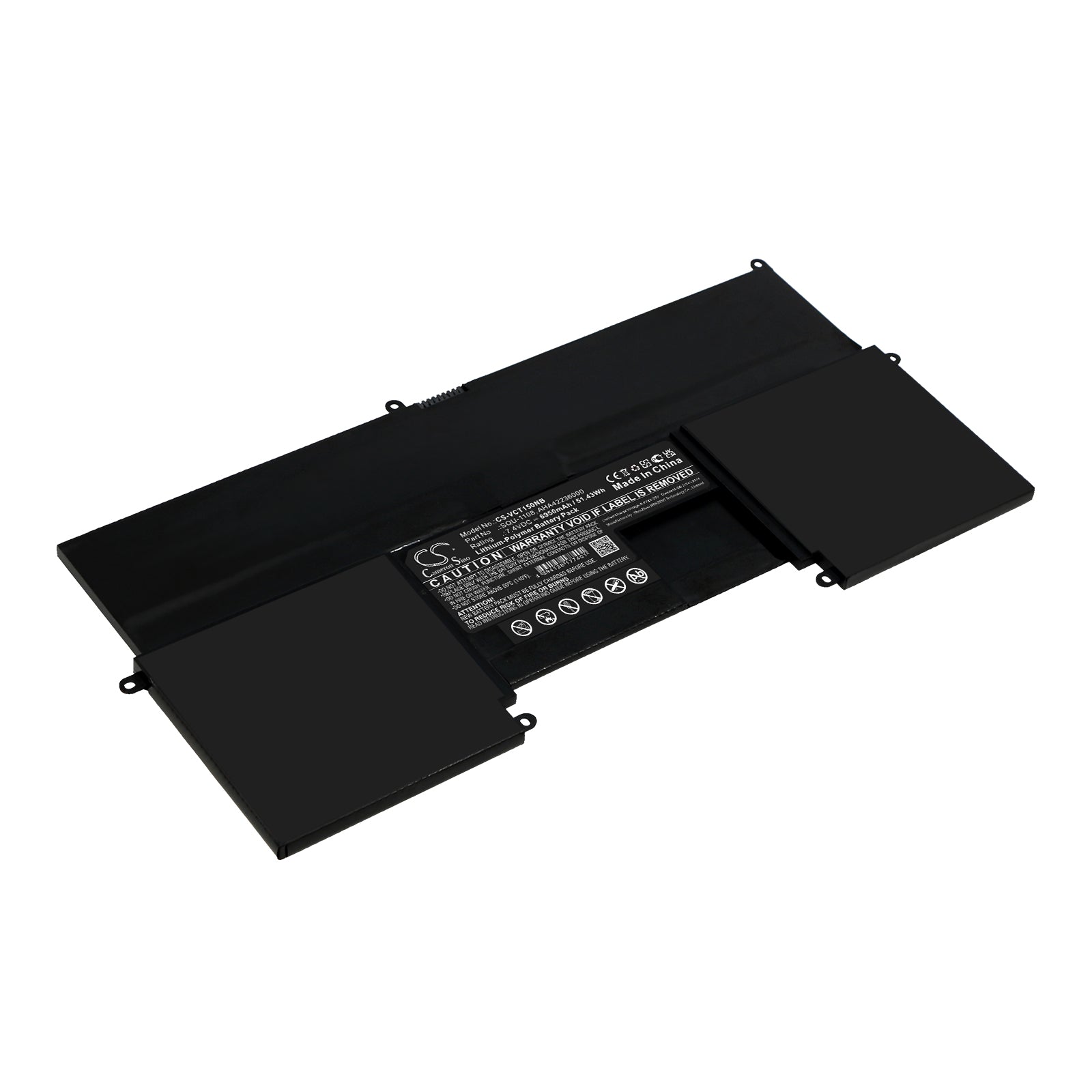 6950mAh Battery for Vizio CT15 Series: CT15-A5, A2, A1, A0 Laptops - 7.4V 51.43Wh Li-Polymer Replacement Battery
