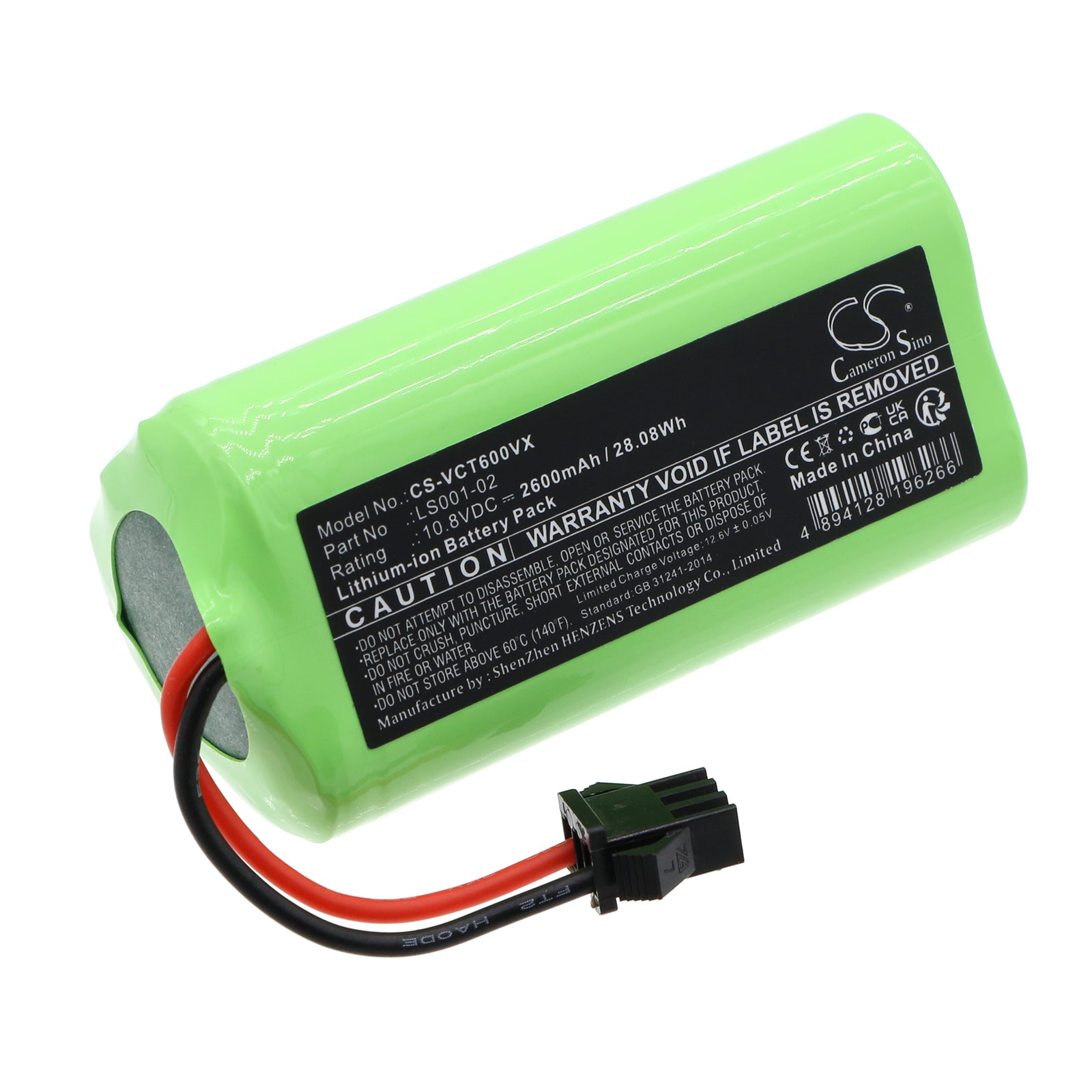 2600mAh 10.8V Li-ion Battery - Vactidy T6, T7, T8 Robotic Vacuum Cleaner Replacement - Extended Life Power
