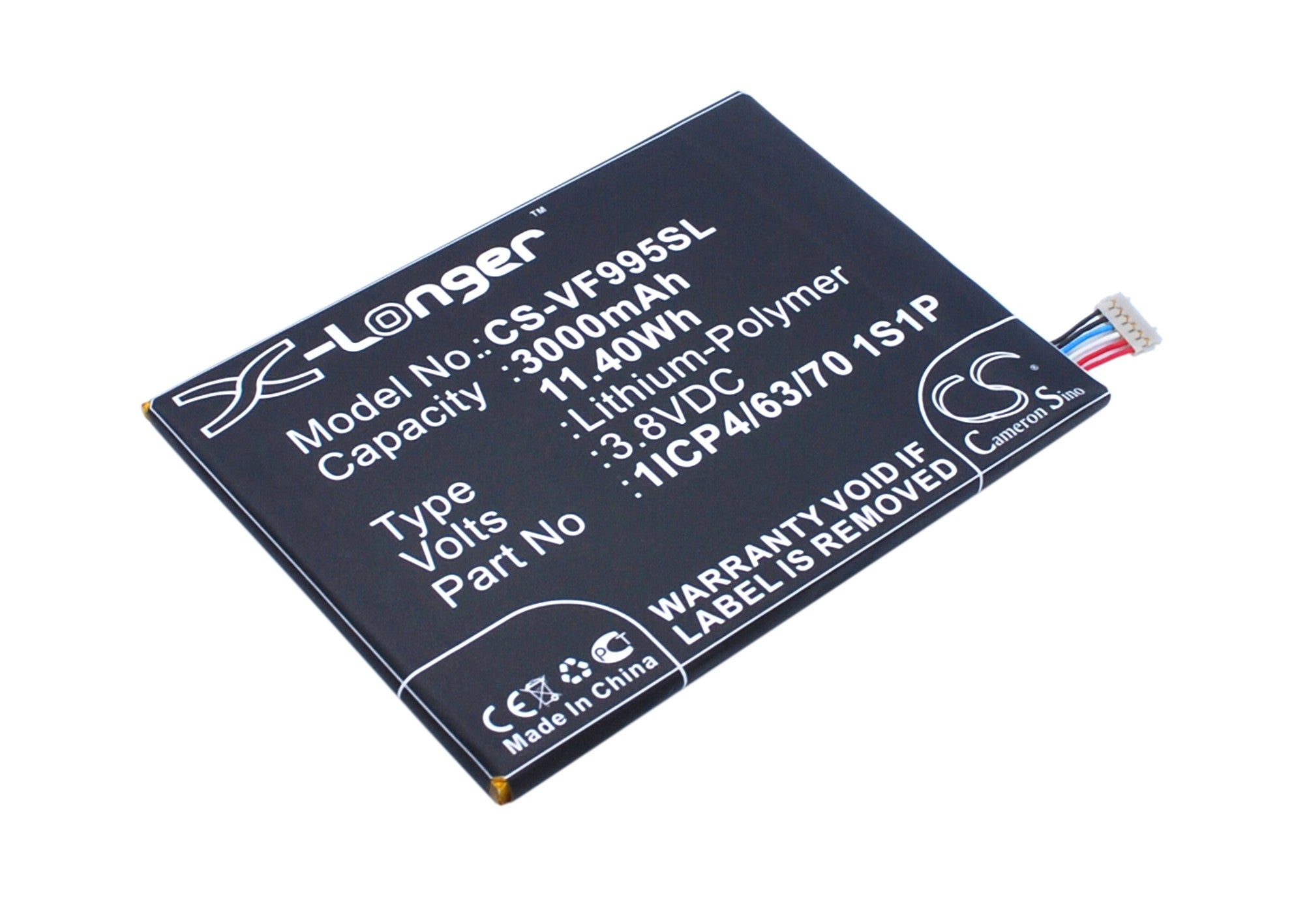 3000mAh Replacement Battery for Vodafone Smart Ultra 6 V995 Series - 3.8V Li-Polymer
