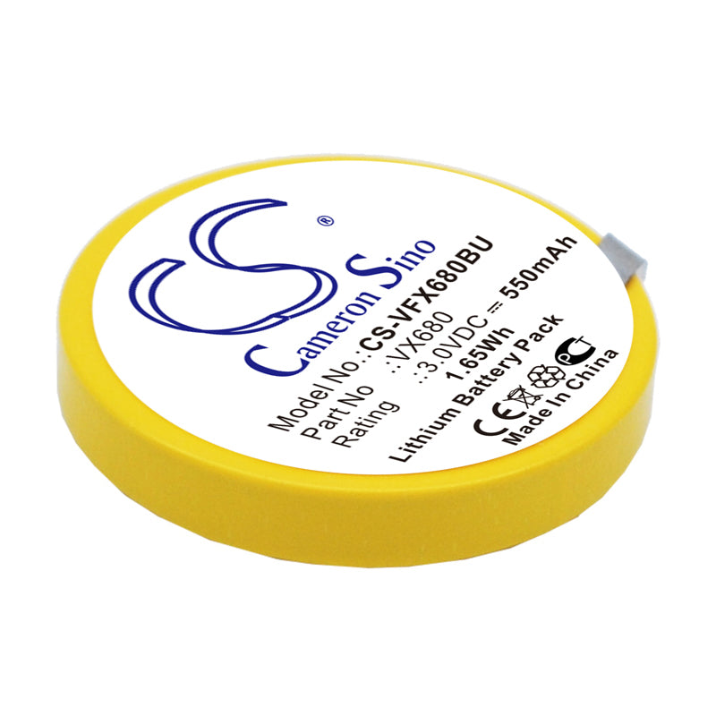 VeriFone VX680 Replacement Battery: 550mAh, 3.0V Lithium CMOS Backup - Wireless Terminal & Credit Card Machine Battery 
