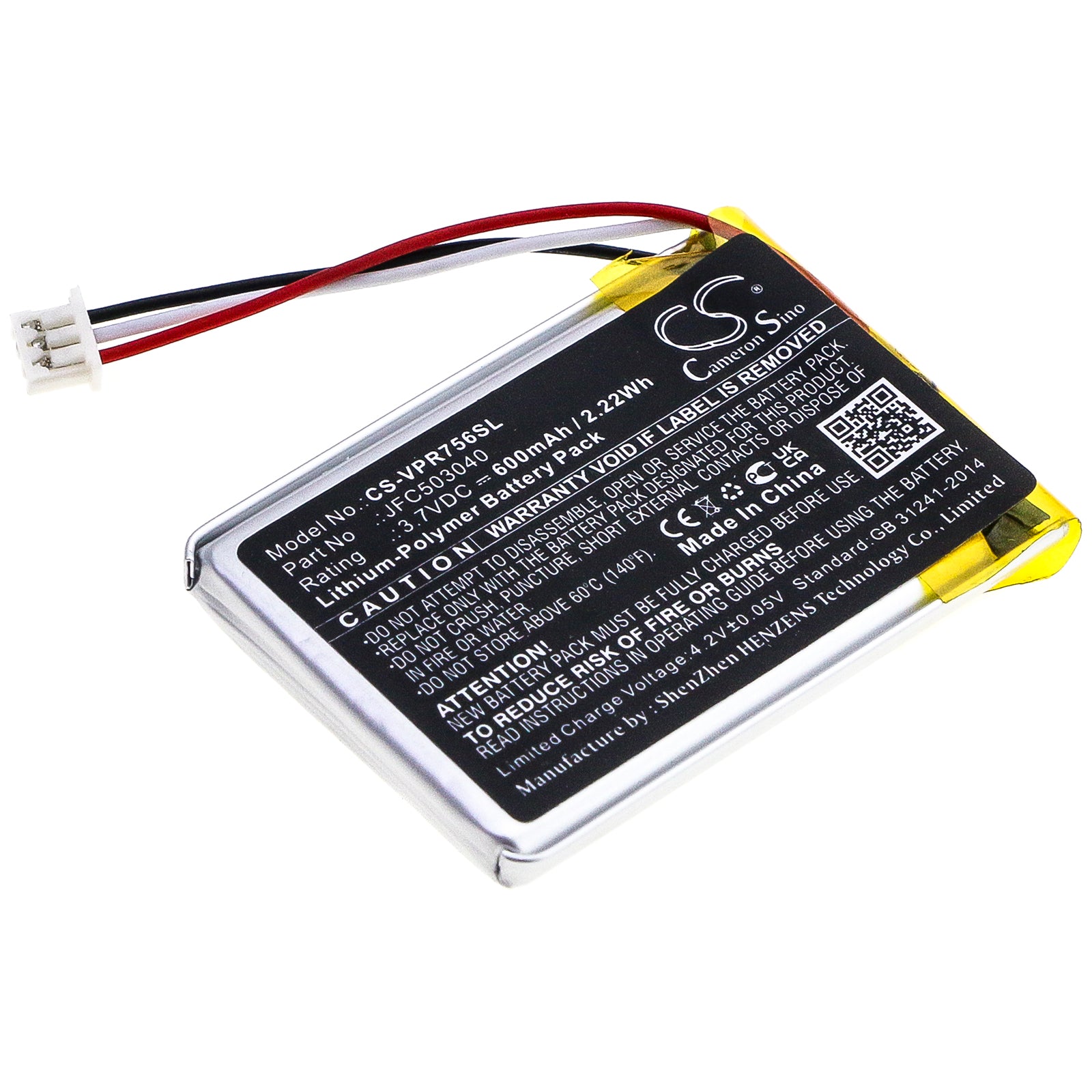 600mAh 3.7V Li-Polymer Battery - Viper & Clifford Remote Start (7945V, 7541X, JFC503040) Replacement