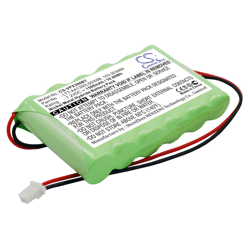 7.2V 1500mAh Ni-MH Replacement Battery for Visonic PowerMaster & PowerMax Alarm System (LTT-AA1300LSDX6B)
