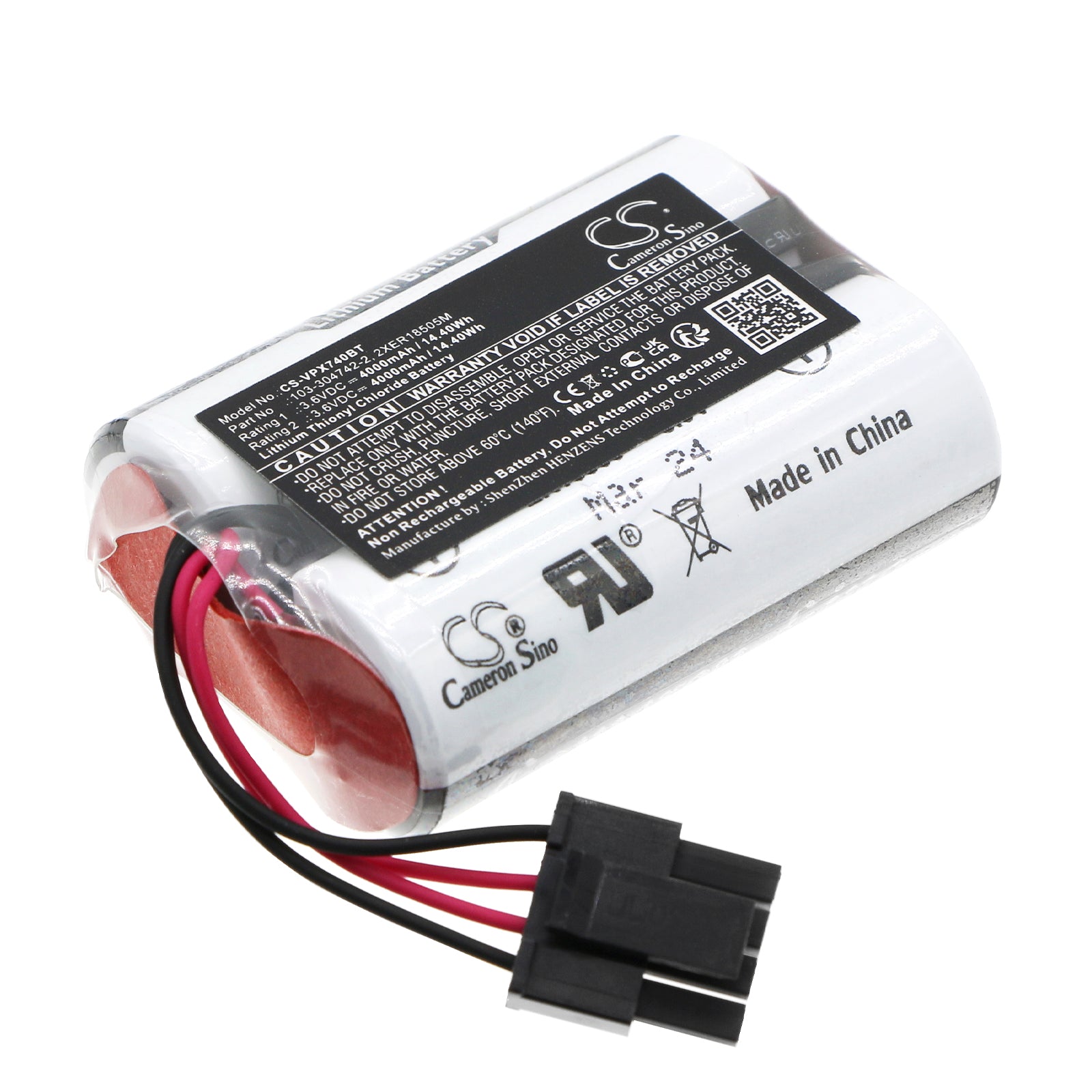 4000mAh 3.6V Lithium Battery for Visonic MCS-740, SR-740 PG2, SR 720 PG2 Wireless Alarm Sirens
