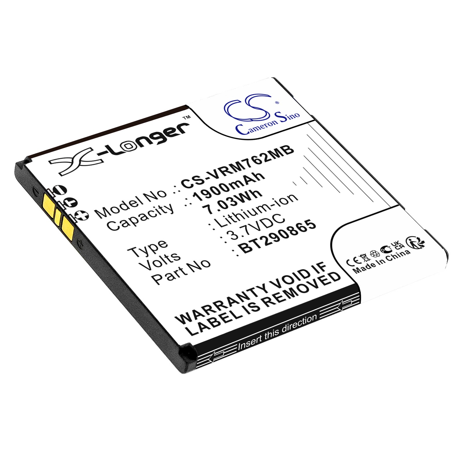 1900mAh Replacement Battery for VTech RM5752, RM5762 Baby Monitor - 3.7V Li-Polymer BT290865 Power Upgrade 
