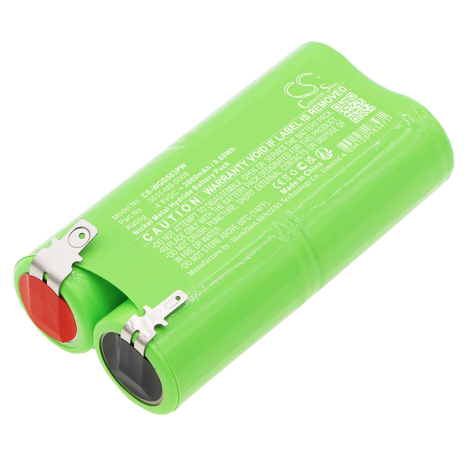 2000mAh Ni-MH Battery for WOLF Garten Accu 80 Gardening Tools - 4.8V, 9.6Wh Replacement Power Pack
