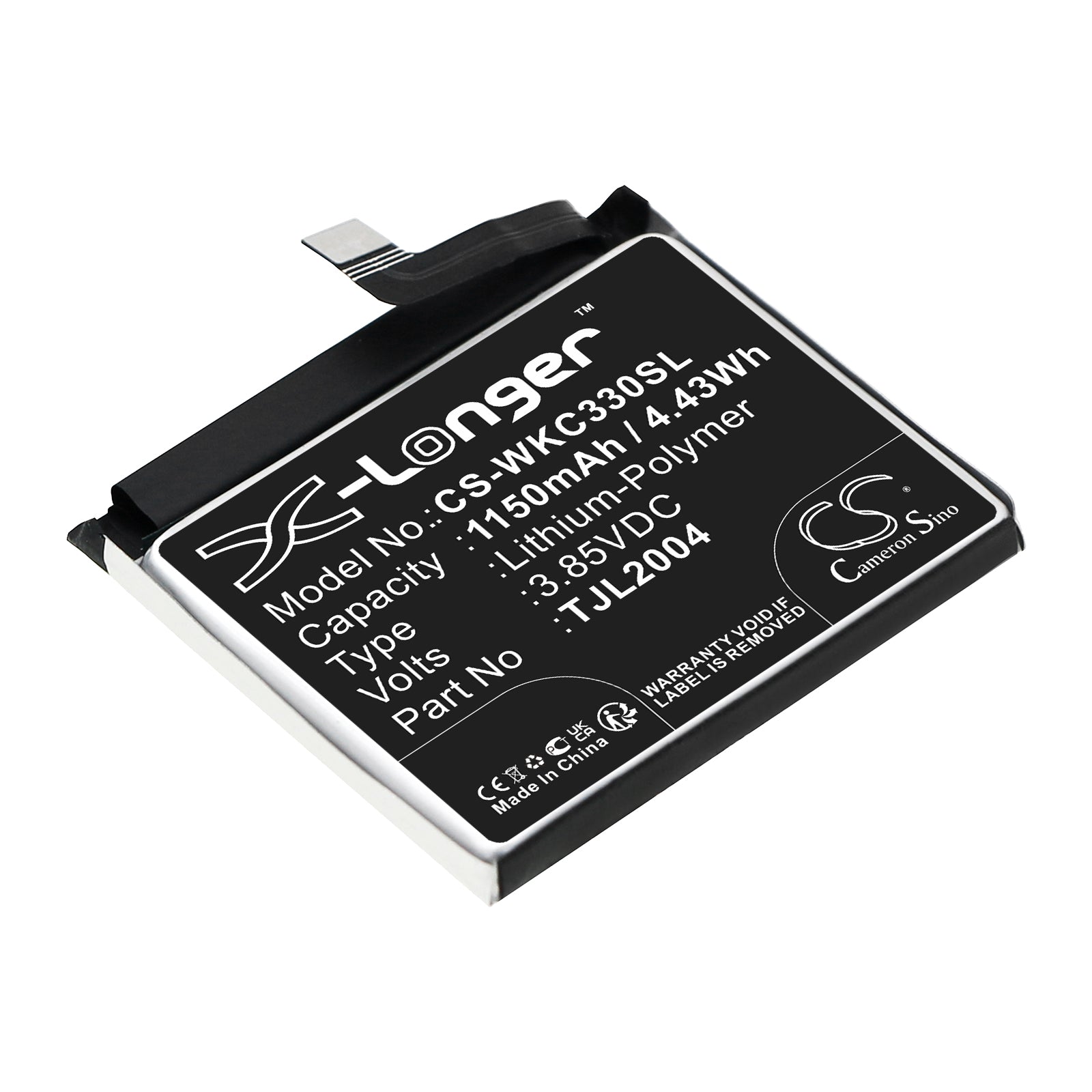 1150mAh Battery for Wiko Rakuten Mini & C330 Smartphones - 45.90x40.10x4.55mm Li-Polymer Replacement Battery
