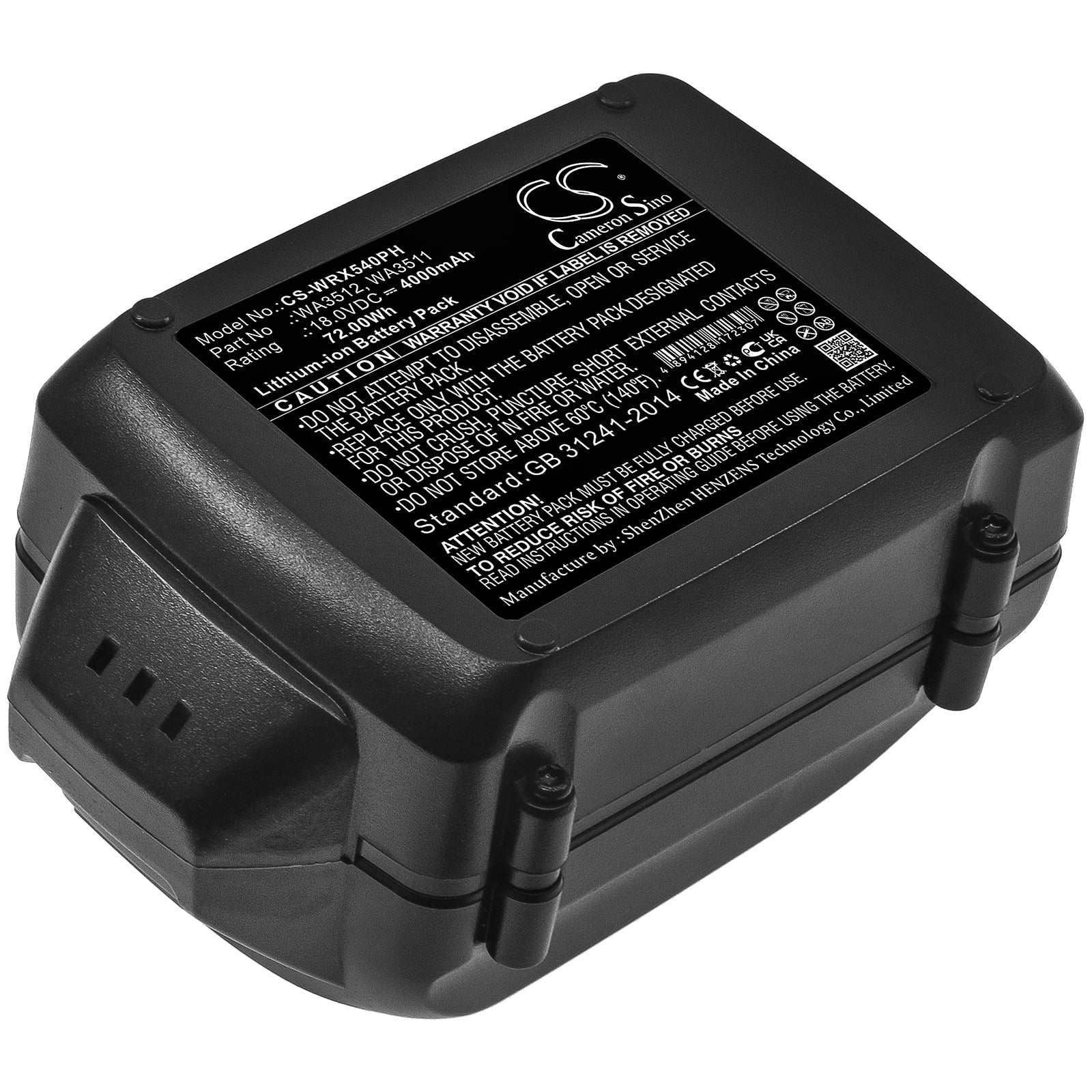 18V 4000mAh Li-ion Replacement Battery for AL-KO GTLi 18V Trimmer, Worx & Rockwell - 72Wh Power Tool Pack
