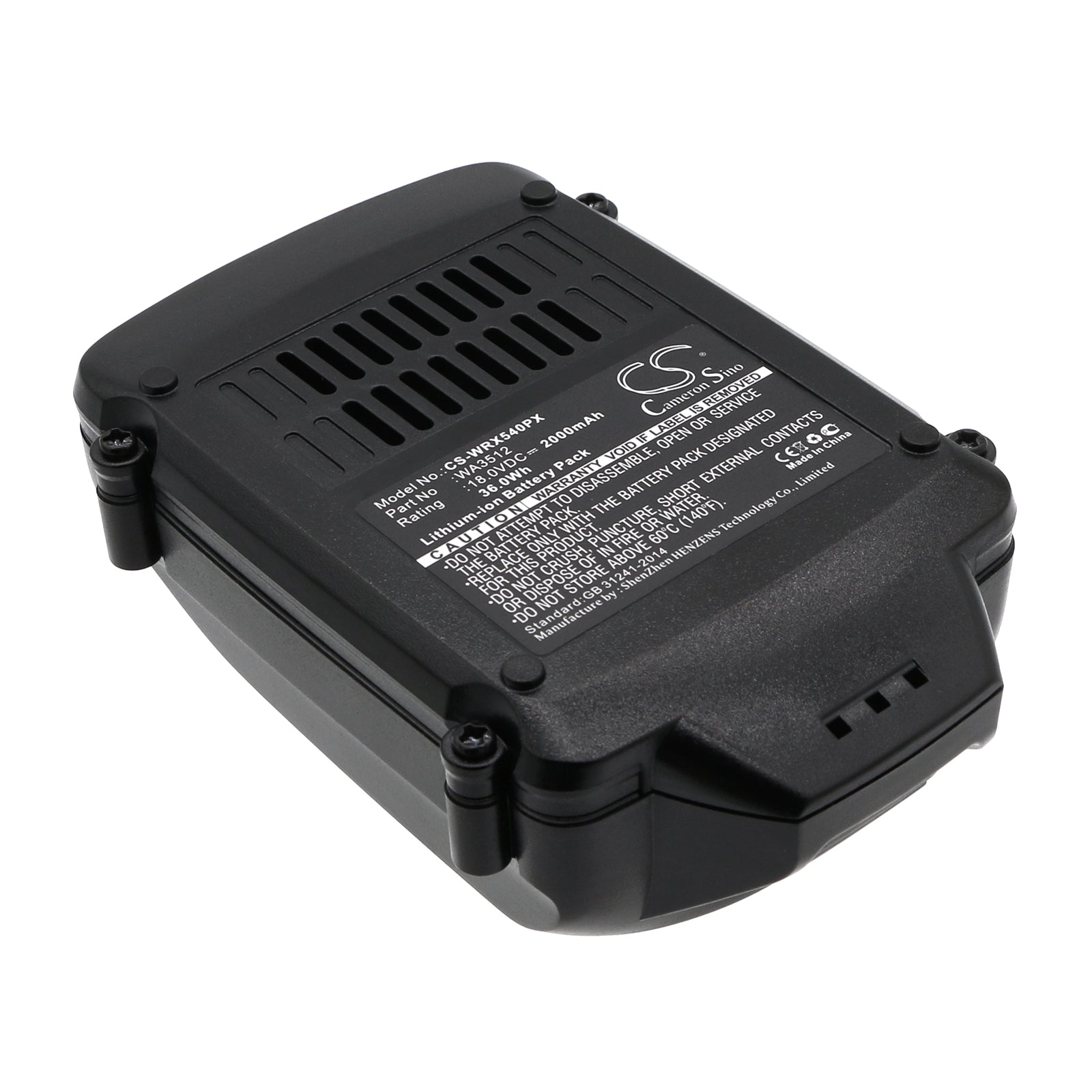 2000mAh 18V Li-ion Battery for AL-KO GTLi Trimmer, Worx, Rockwell Tools - 36Wh Replacement Power Pack
