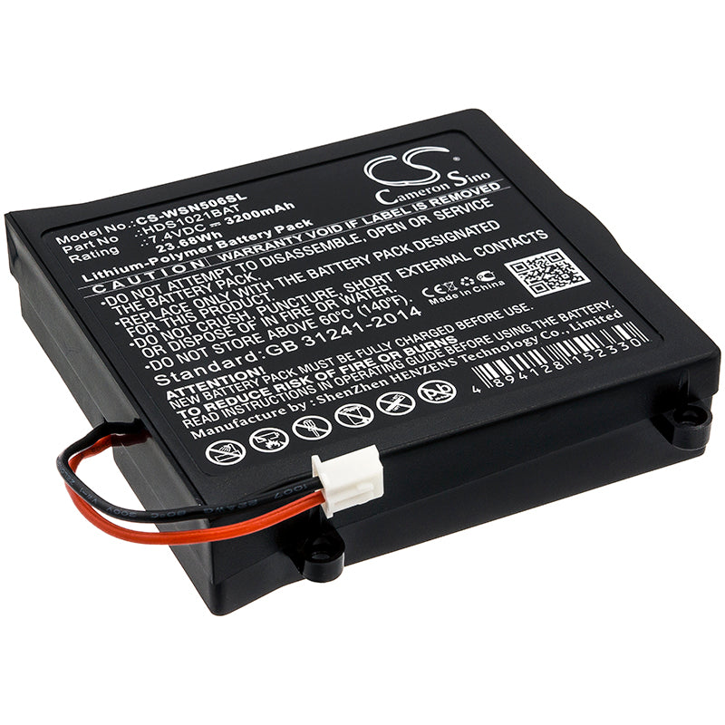 3200mAh Replacement Battery for GW Instek GDS-122 & Owon HDS Oscilloscopes - 7.4V 23.68Wh Li-Po
