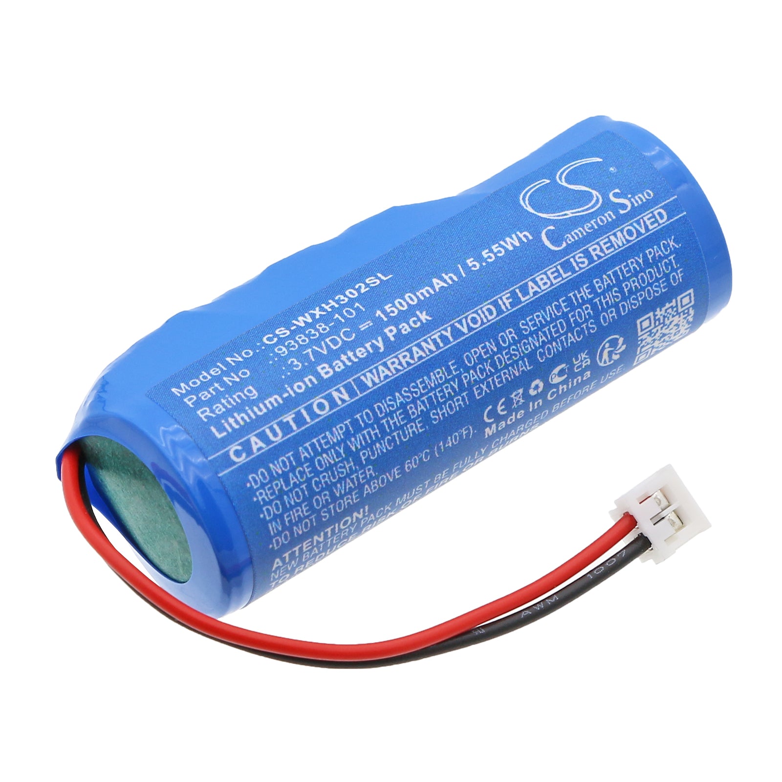 Wahl Detailer Cordless Trimmer Replacement Battery: 3.7V 1500mAh Lithium-ion (Models 3024976, 93838-101) 5.55Wh
