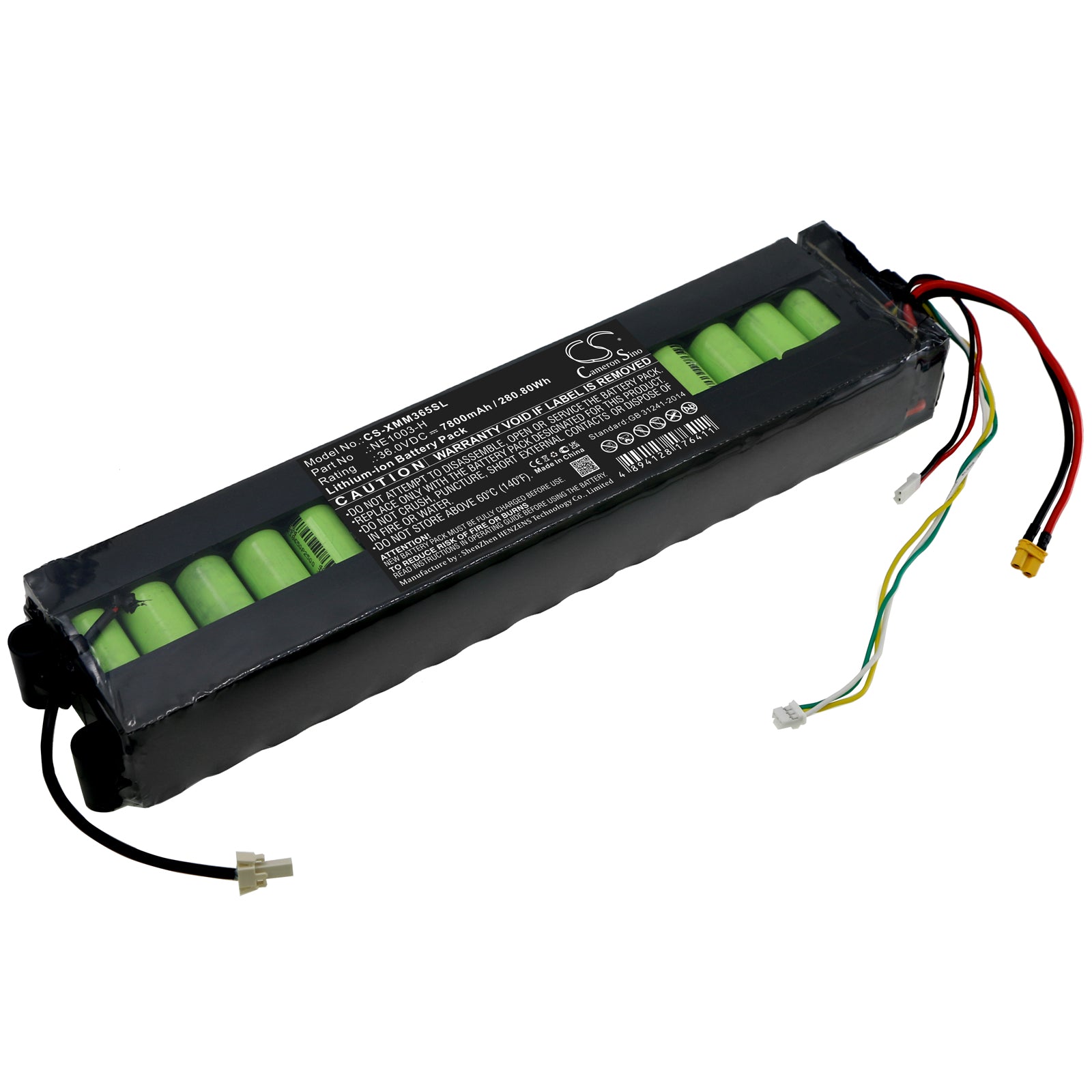 7800mAh Battery Upgrade for Xiaomi M365/1S/Pro/Essential/Mi 3 Electric Scooters - 36V 280.8Wh Lithium-Ion Long Range
